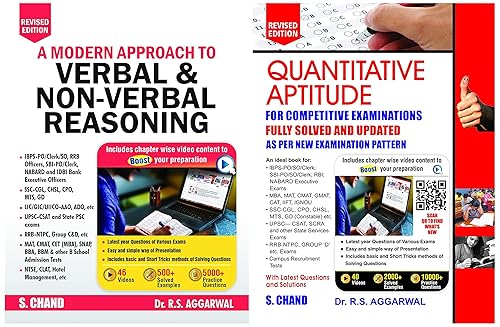 A Modern Approach To Verbal &amp; Non-Verbal Reasoning &amp; Quantitative Aptitude for Competitive Examinations