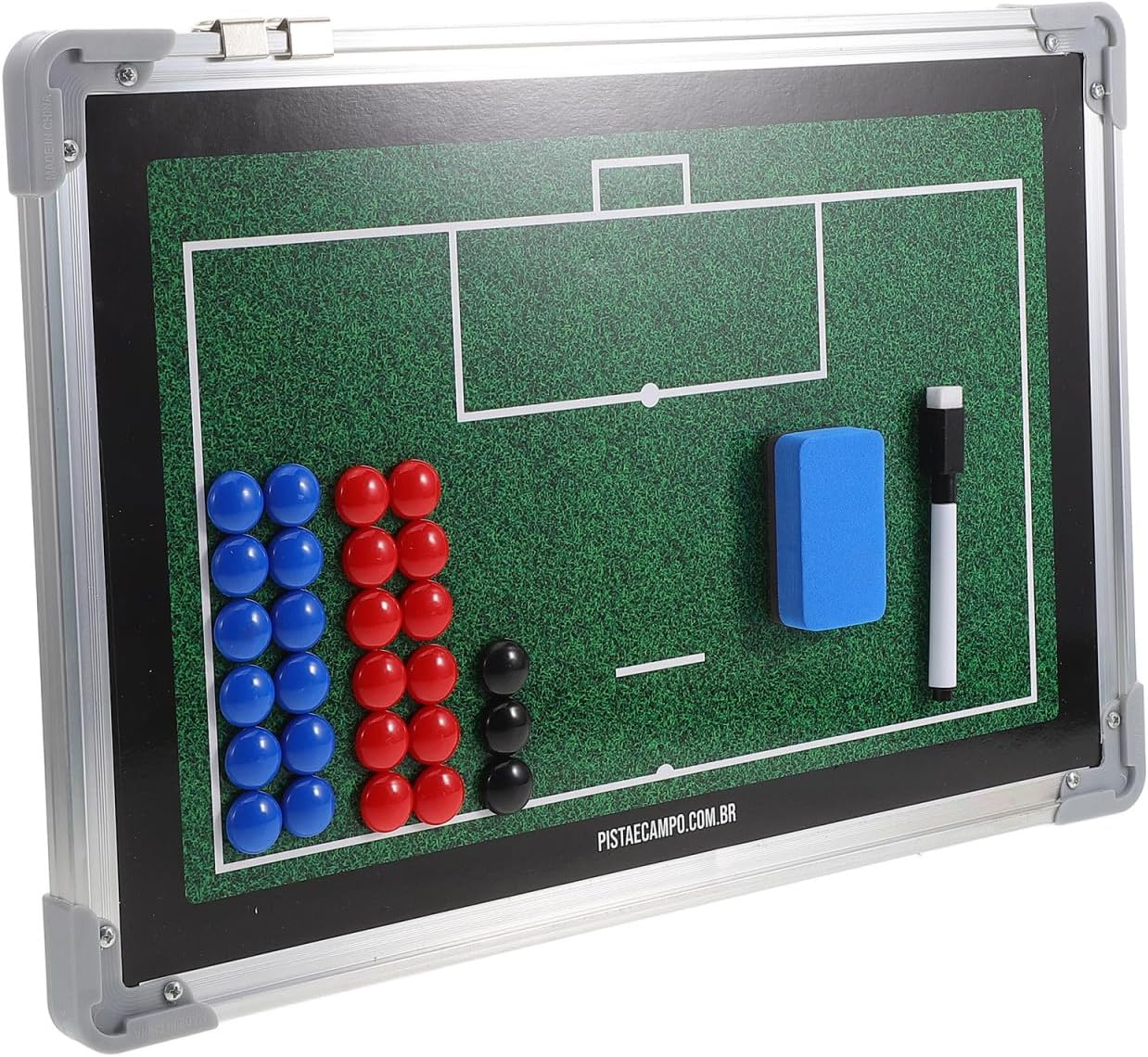 Football Coaching Board Soccer Whiteboard for Coaches Aluminum Alloy Dry Erase Strategy Training Clipboard with Marker Pen for Field Strategy Planning and Match Supplies