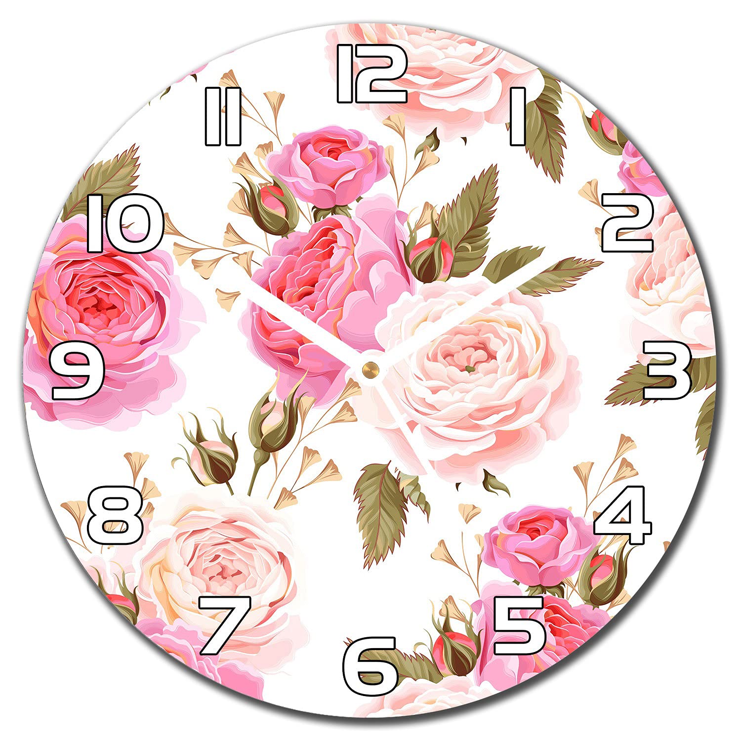 Horloge en verre de sécurité 30 cm de salon aux finitions modernes