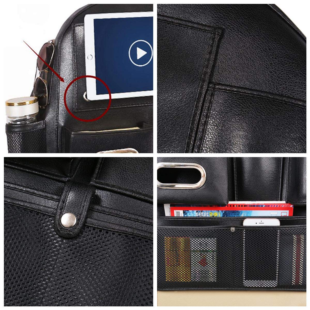 HONCENMAX Auto Rücksitz Organizer Mit Tablet Halte Produktbild-Vorschau 6