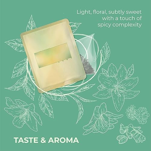 Miniatura 5 de Clouty Space, Té Oolong Four Season, Farm Direct, regusto floral de jengibre, brote de primavera, 10 bolsitas de té de hoja entera (1.06 oz)