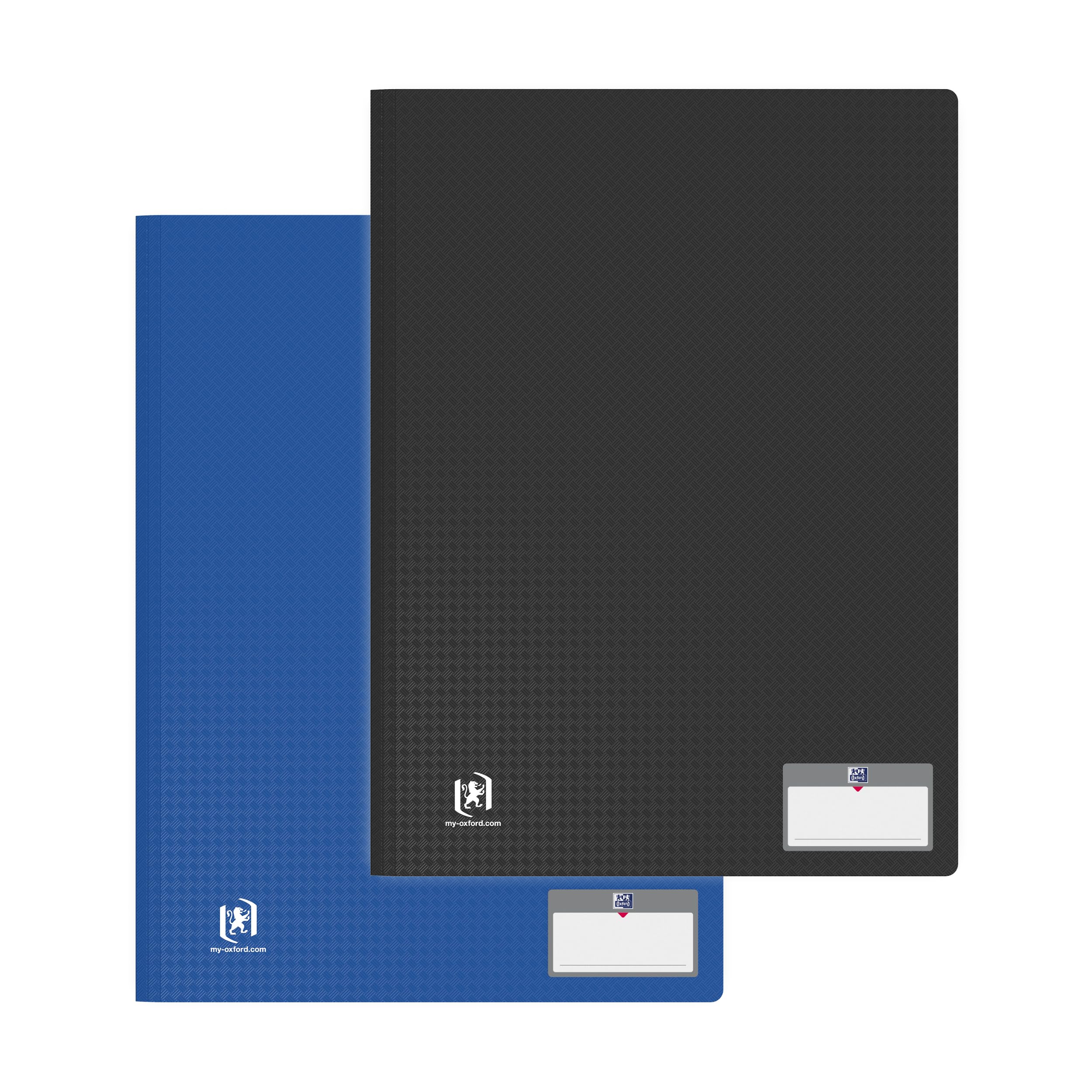 OXFORD Memphis Pack of 2 Document Holders for 80 Views / 40 Pockets A4 Polypropylene Cover Blue and Black