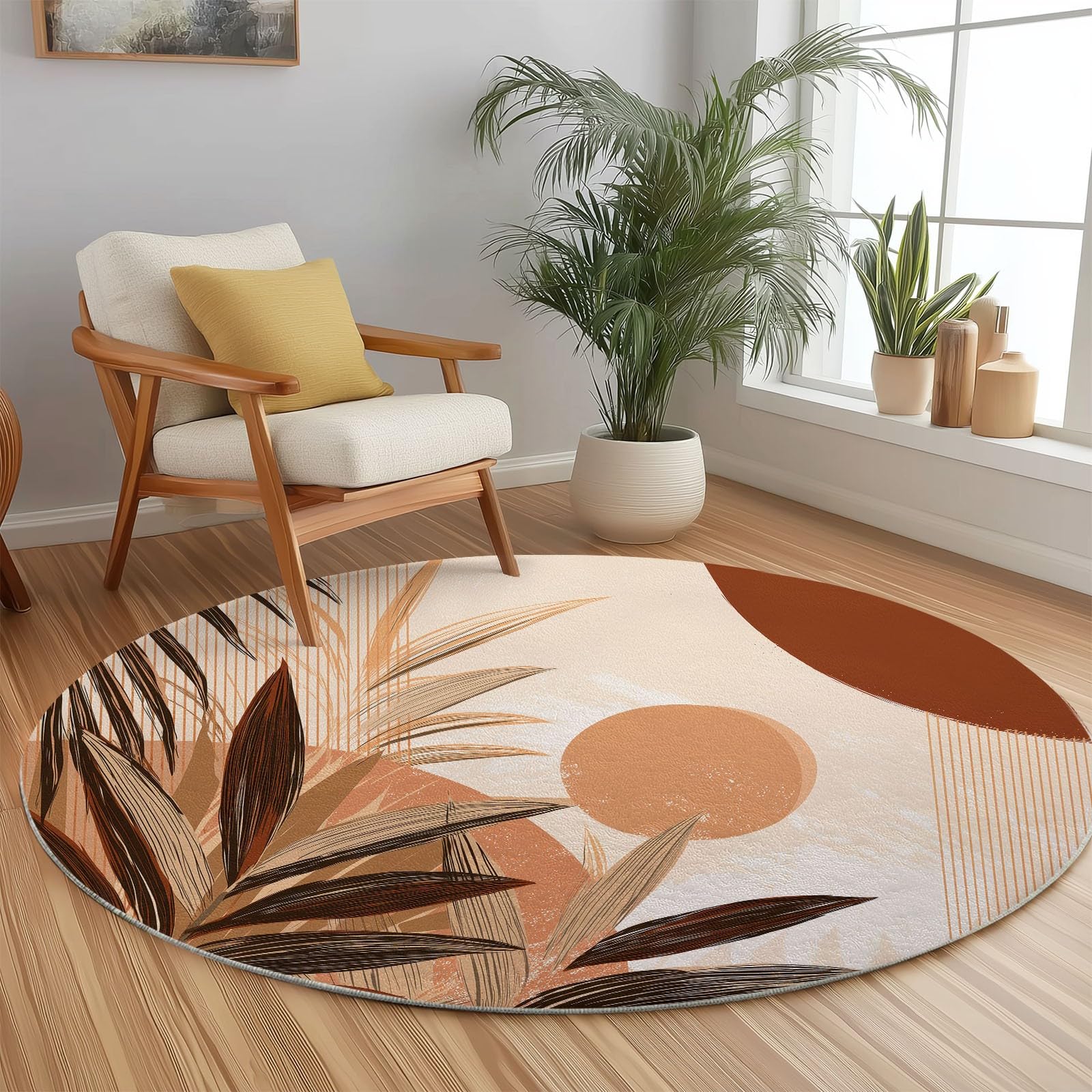 Tapis abstrait antidérapant pour sécuriser et décorer le salon
