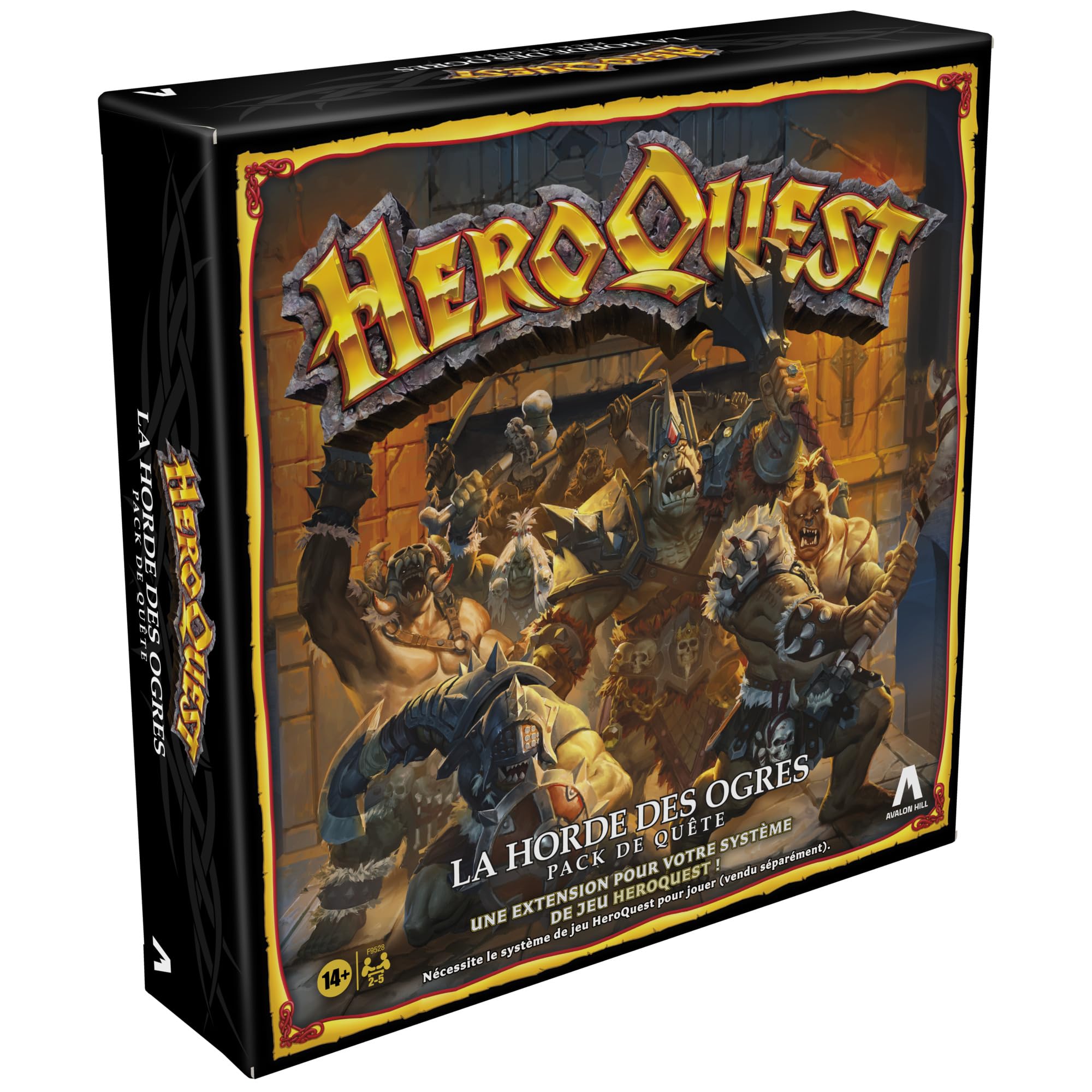 Avalon Hill HeroQuest, zestaw zadań Horda ogrów, gra fabularna, gra planszowa, wymagany system gry HeroQuest, wersja francuska