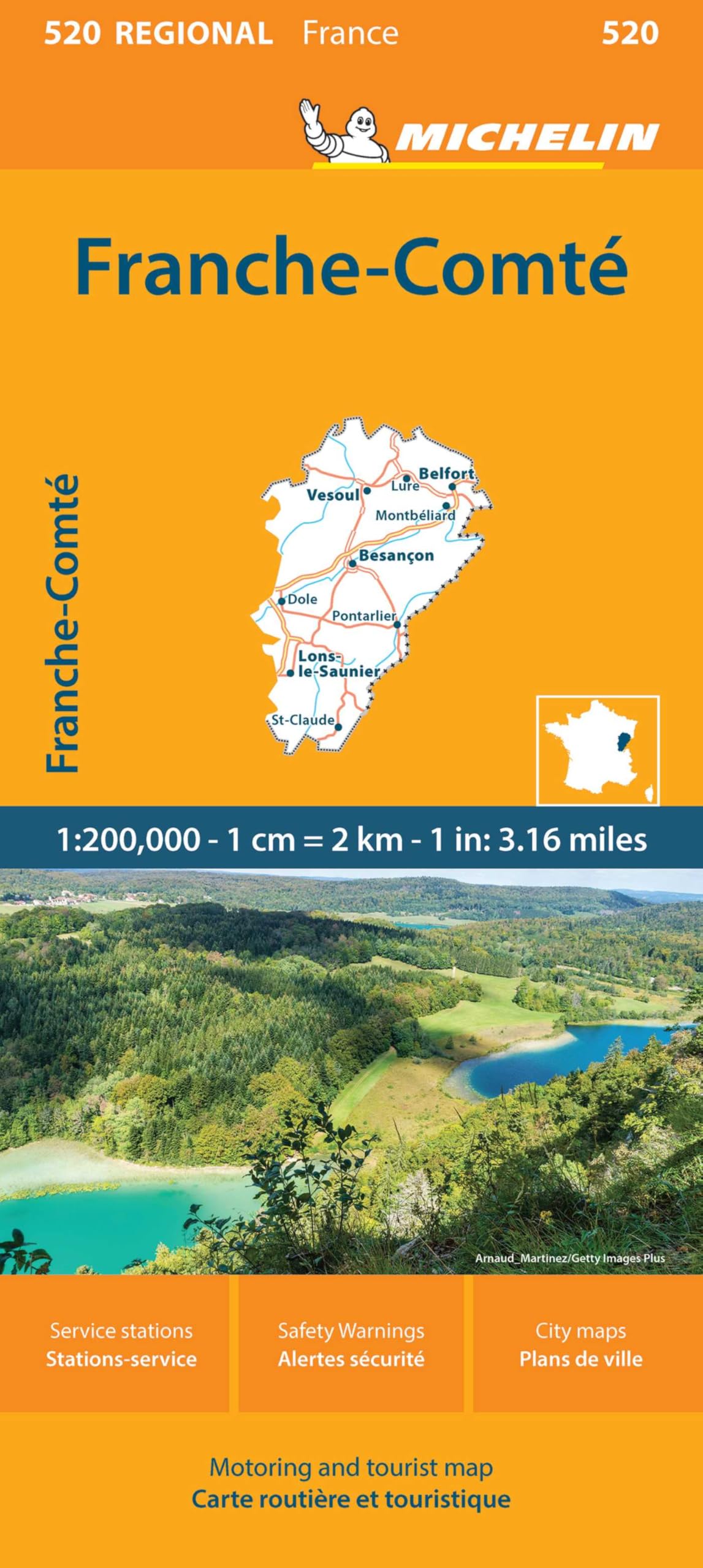 Franche-Comte - Michelin Regional Map 520: Straßen- und Tourismuskarte 1:200.000 (Michelin Maps, 520)