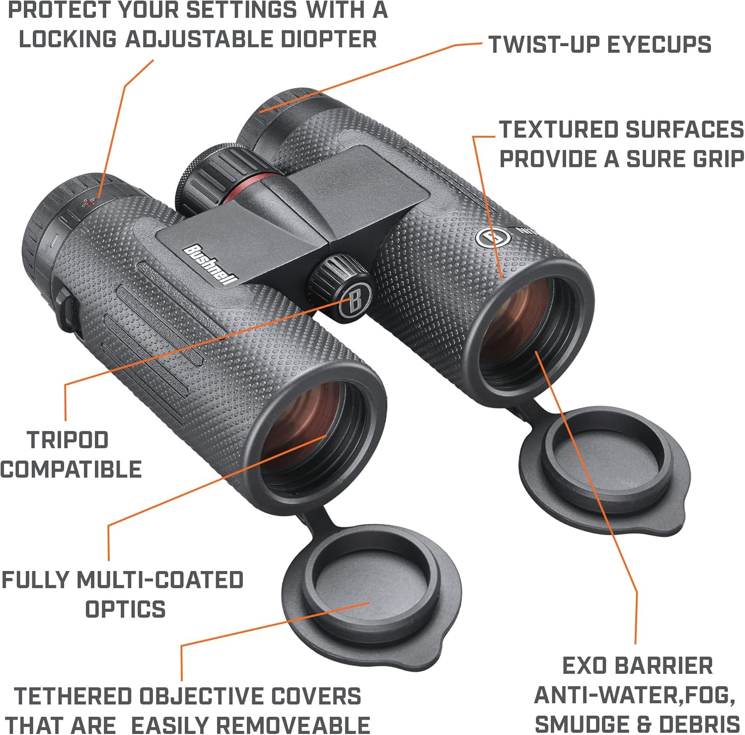 Bushnell 10x36mm Nitro Binocular Black Roof - Image 8