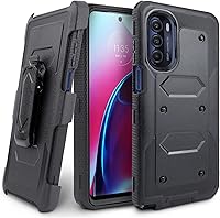 Vista 1 de Funda diseñada para Motorola Moto G Stylus 5G 2022 con protector de pantalla integrado, clip giratorio para cinturón, función atril, funda