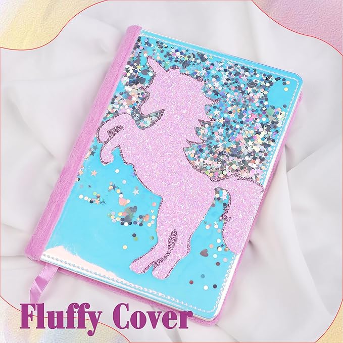 Diario Unicornio Brillante para Niñas - Cuaderno A5 miniatura 3