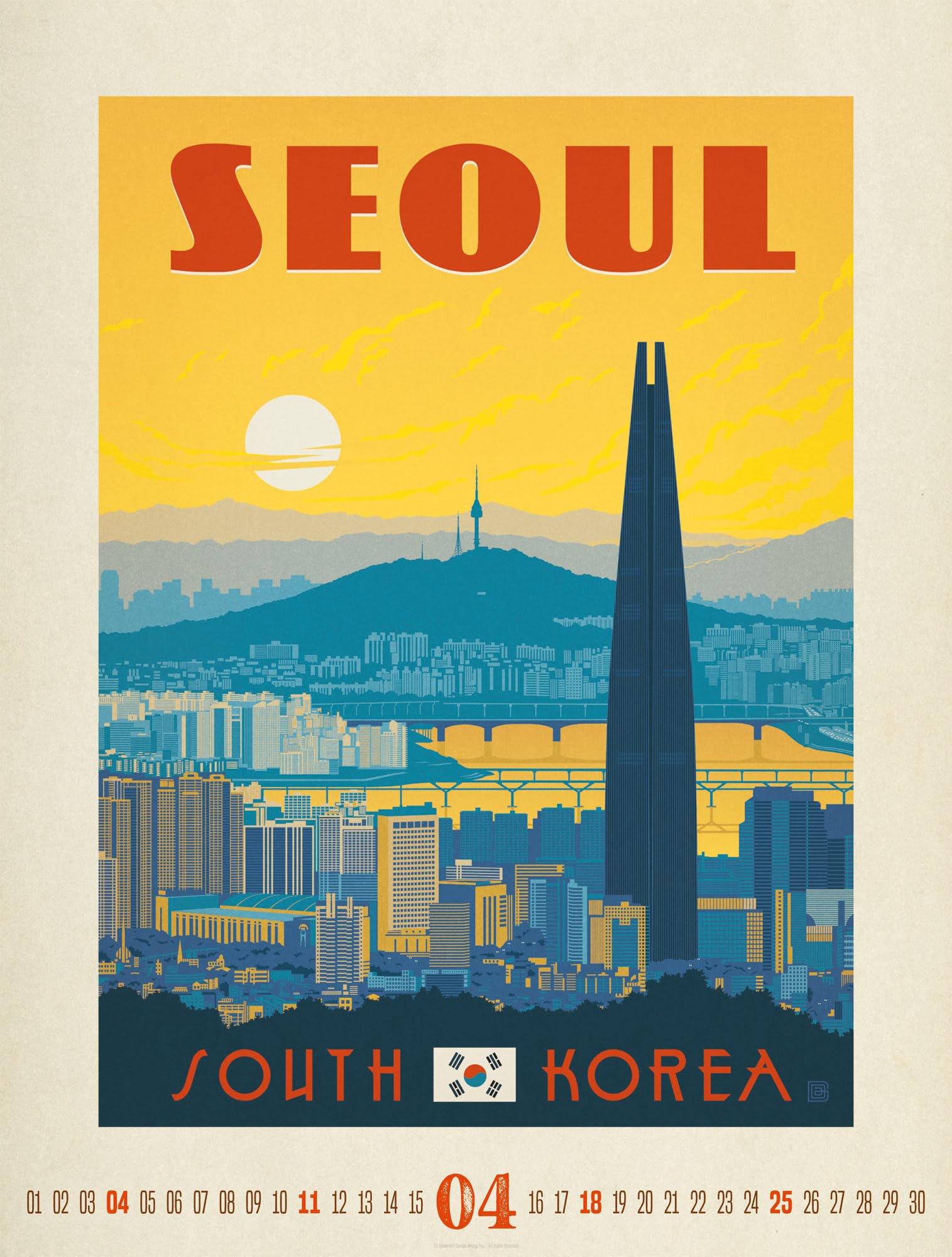 Travel Time Plakate-Kalender 2027 | Hochwertiger Vintage-Kalender im großen Hochformat (50x66 cm) | Reise-Plakate im Retro-Stil