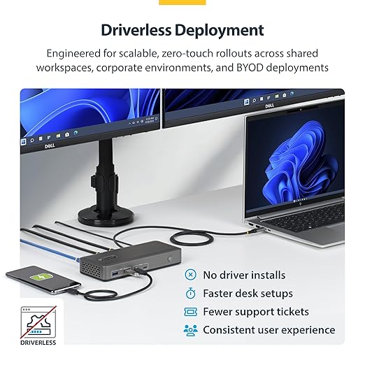 Docking Station StarTech USB-C Dual 4K 60Hz DisplayPort, 100W PD, 6 Puertos miniatura 5