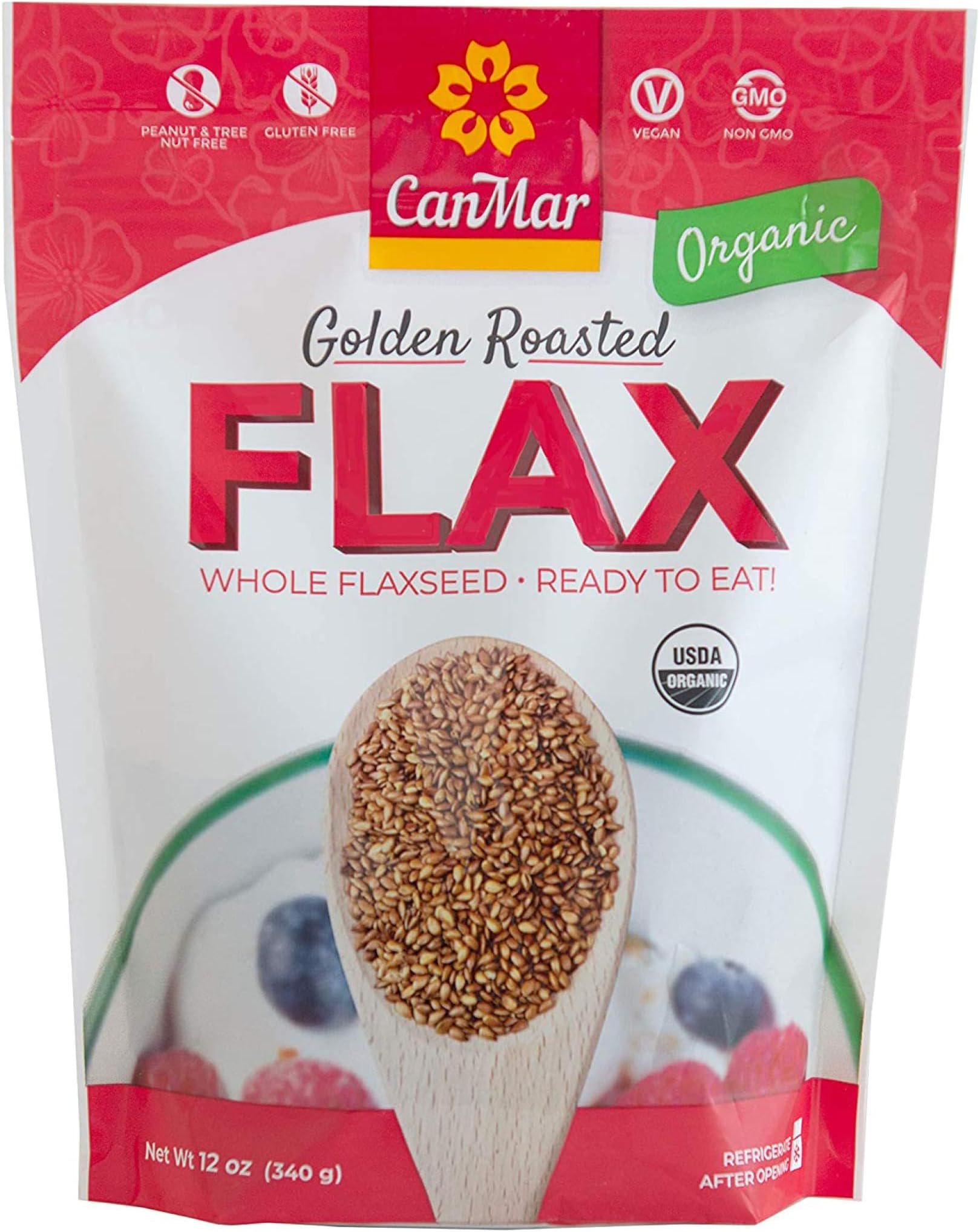 CanMar ORGANIC Golden Roasted Flax 12oz