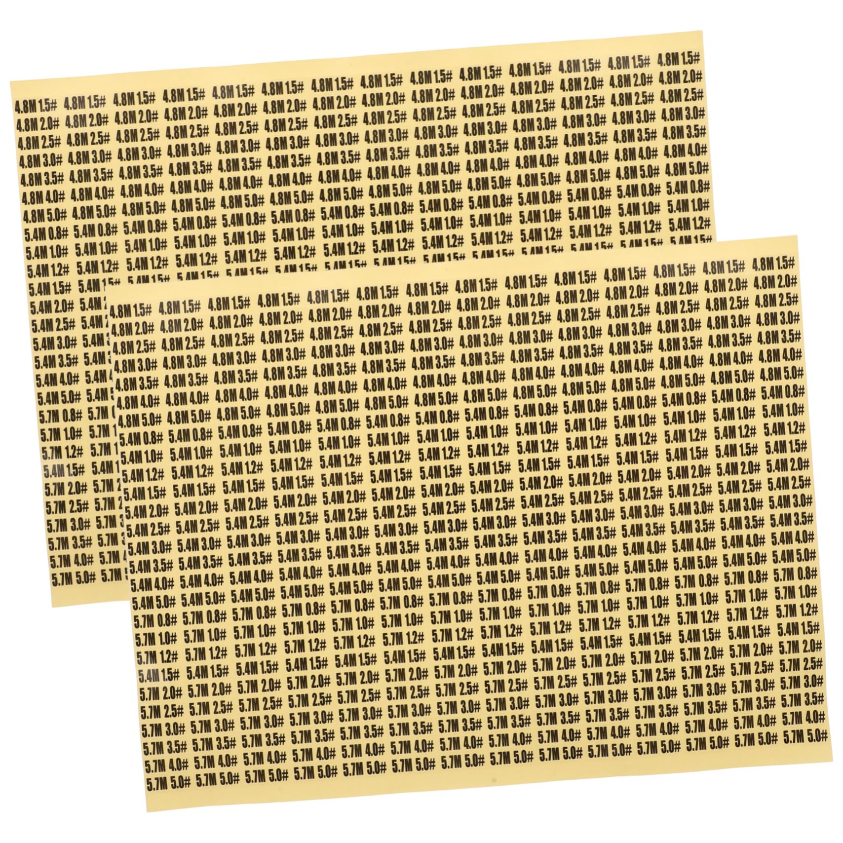 balacoo Fishing Line Decals 2 Sheets Numbered Stickers for Spinning Baitcasting Angling Line Number Decals Set