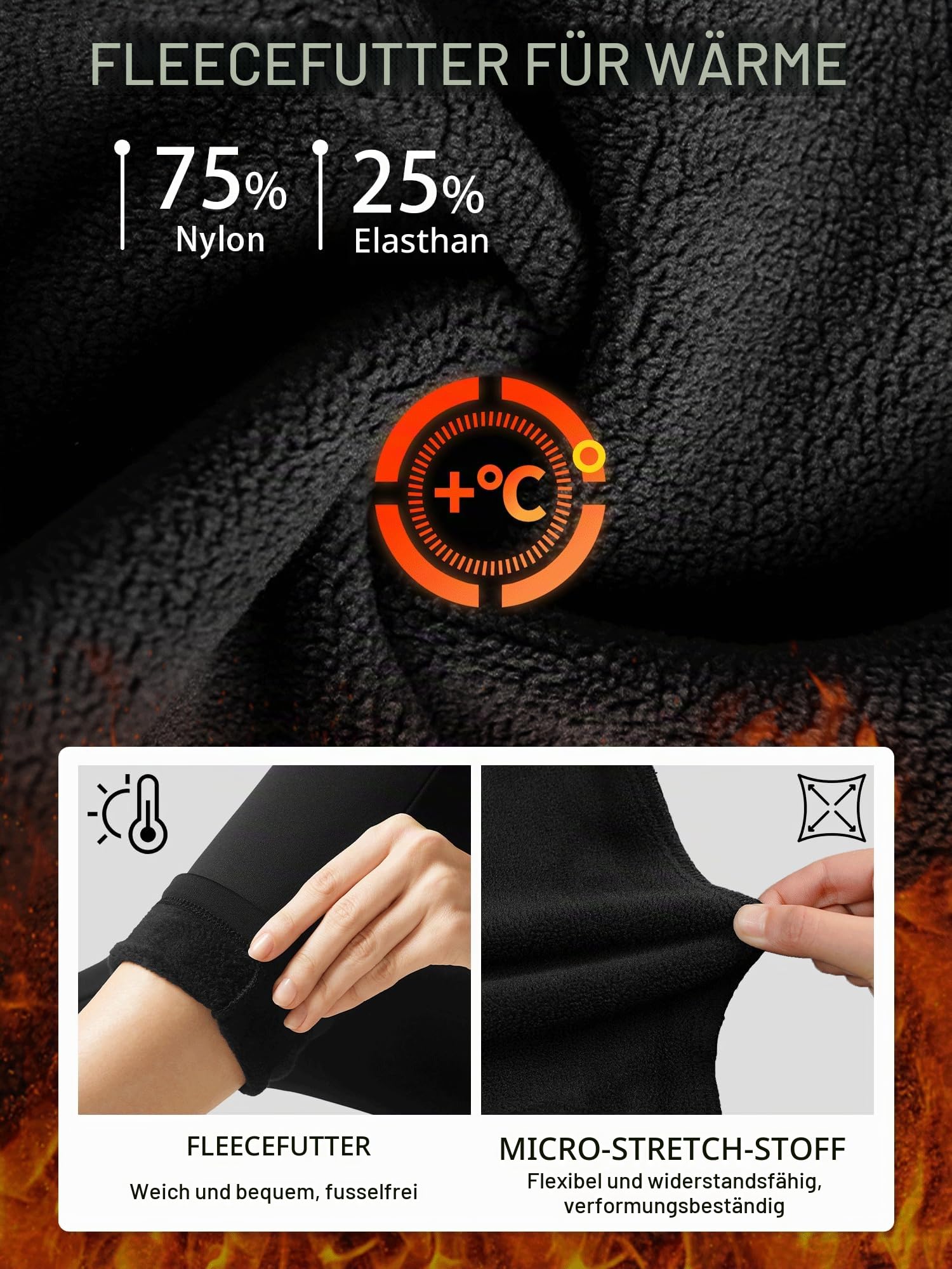 Damen Winter Reitleggings mit aktiver Silikon-Grip Vollbesatz - Reithosen für Frauen Fleece Gefüttert