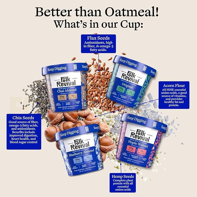 Pack Variedad Folk Revival Keto Avena Instantánea - 20g Proteína, 6 Tazas miniatura 7