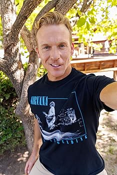 Nirvana Live at Reading Front & Back Adult Black Short Sleeve T