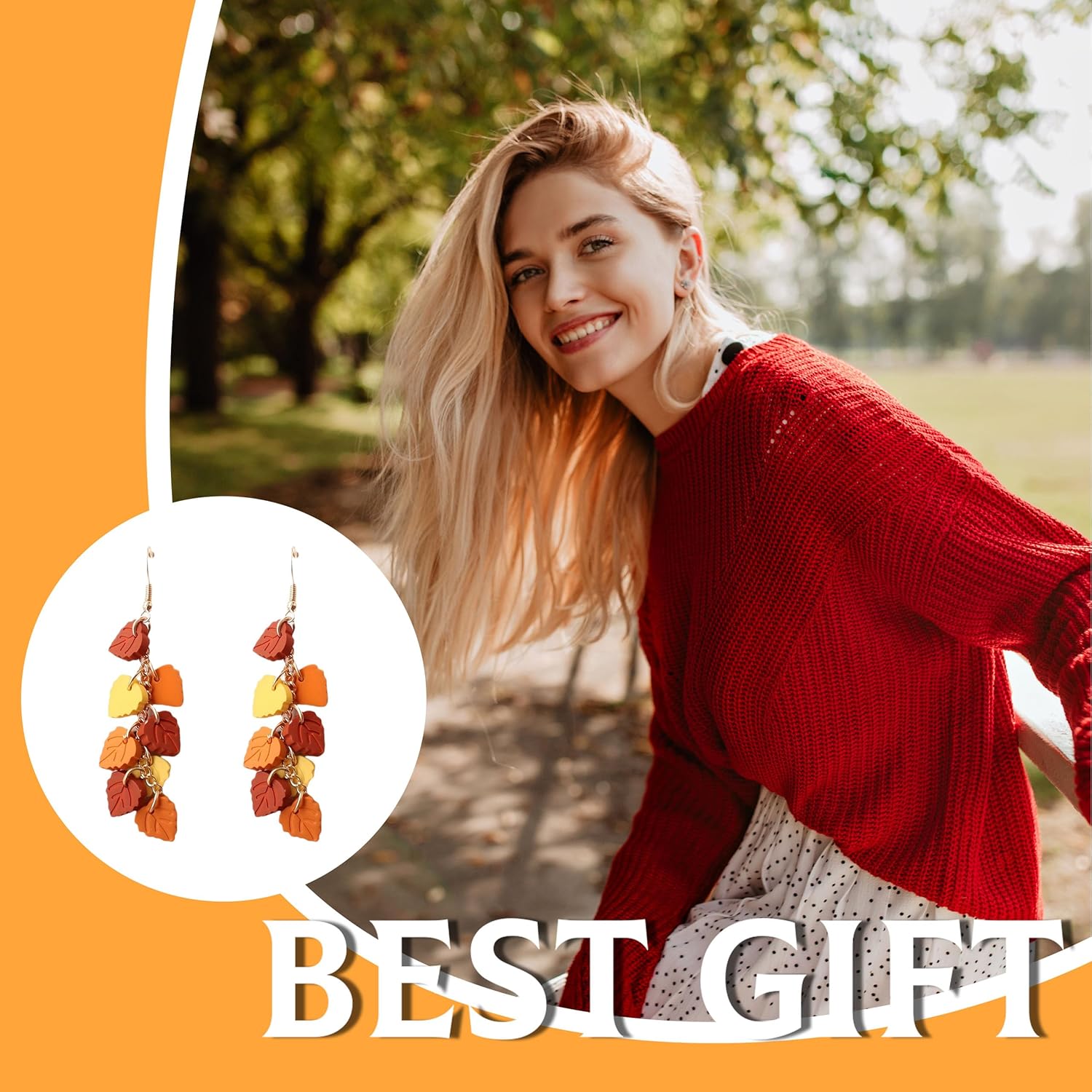 Thanksgiving Earrings for Women Fall Earrings Maple Leaf Accessories Jewelry Gifts Fall Outfits for Women 2025 - Image 4