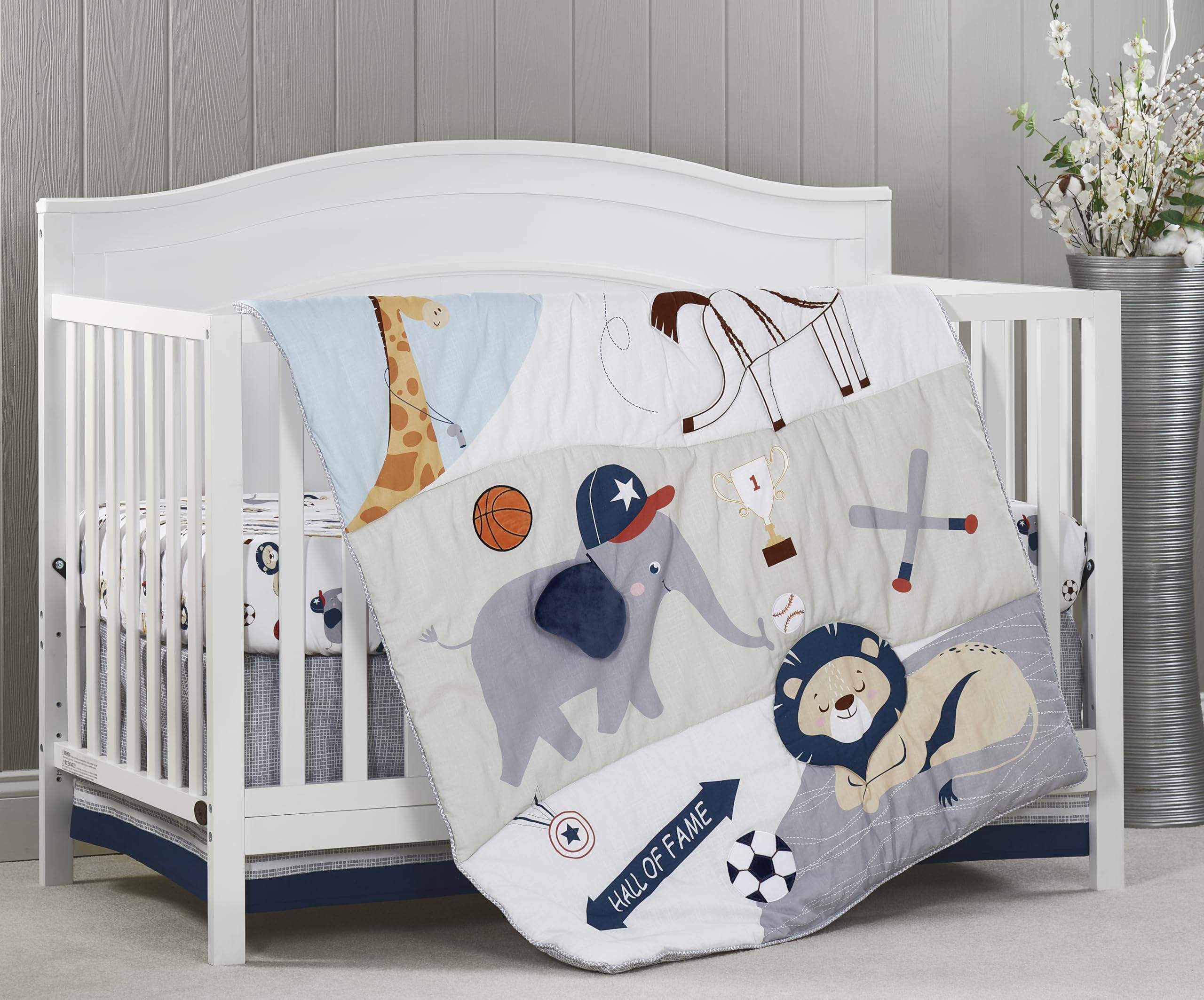 Oxford Baby Zoo Sports 3 Pcs Nursery Bedding