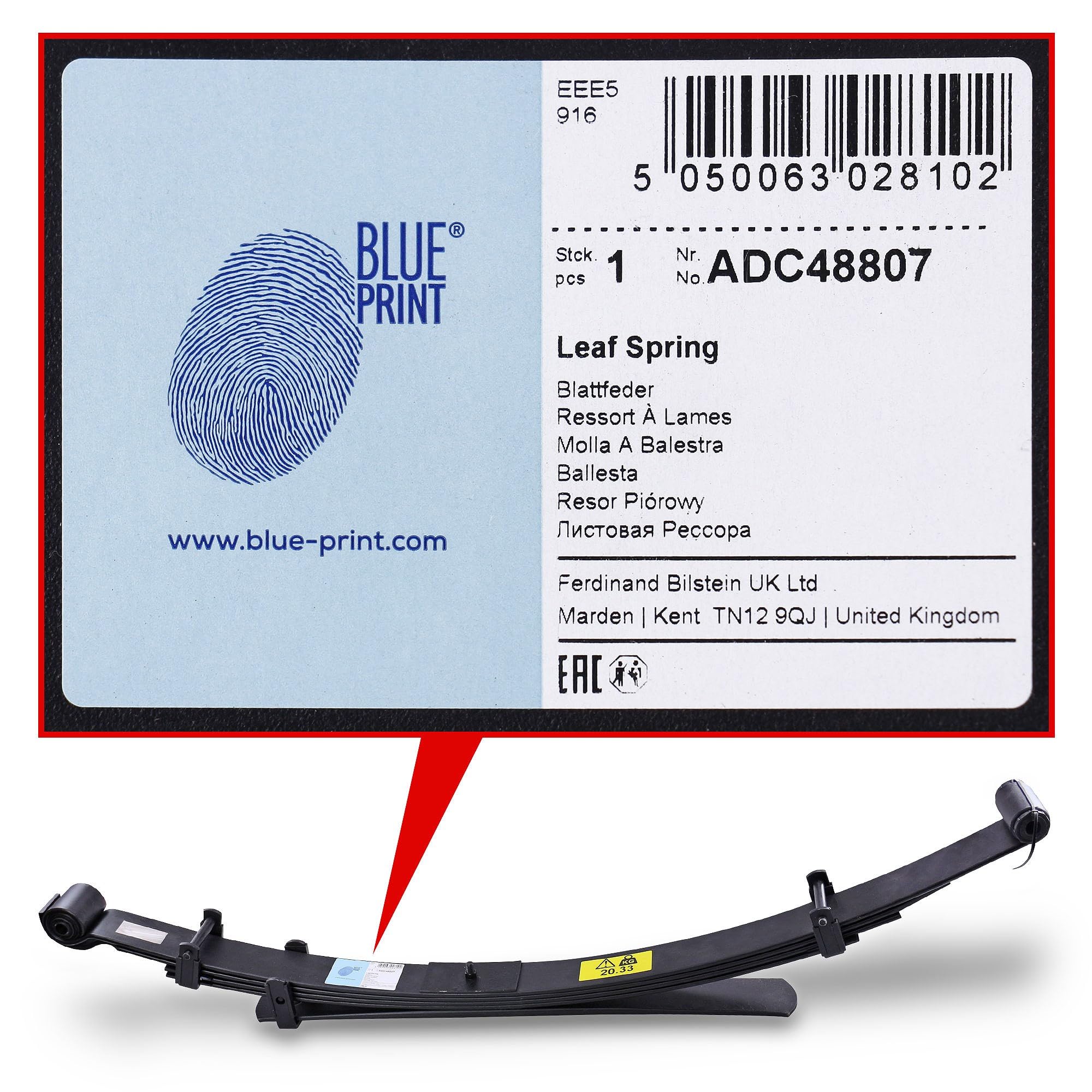Blue Print ADC48807 Blattfeder, 1 Stück