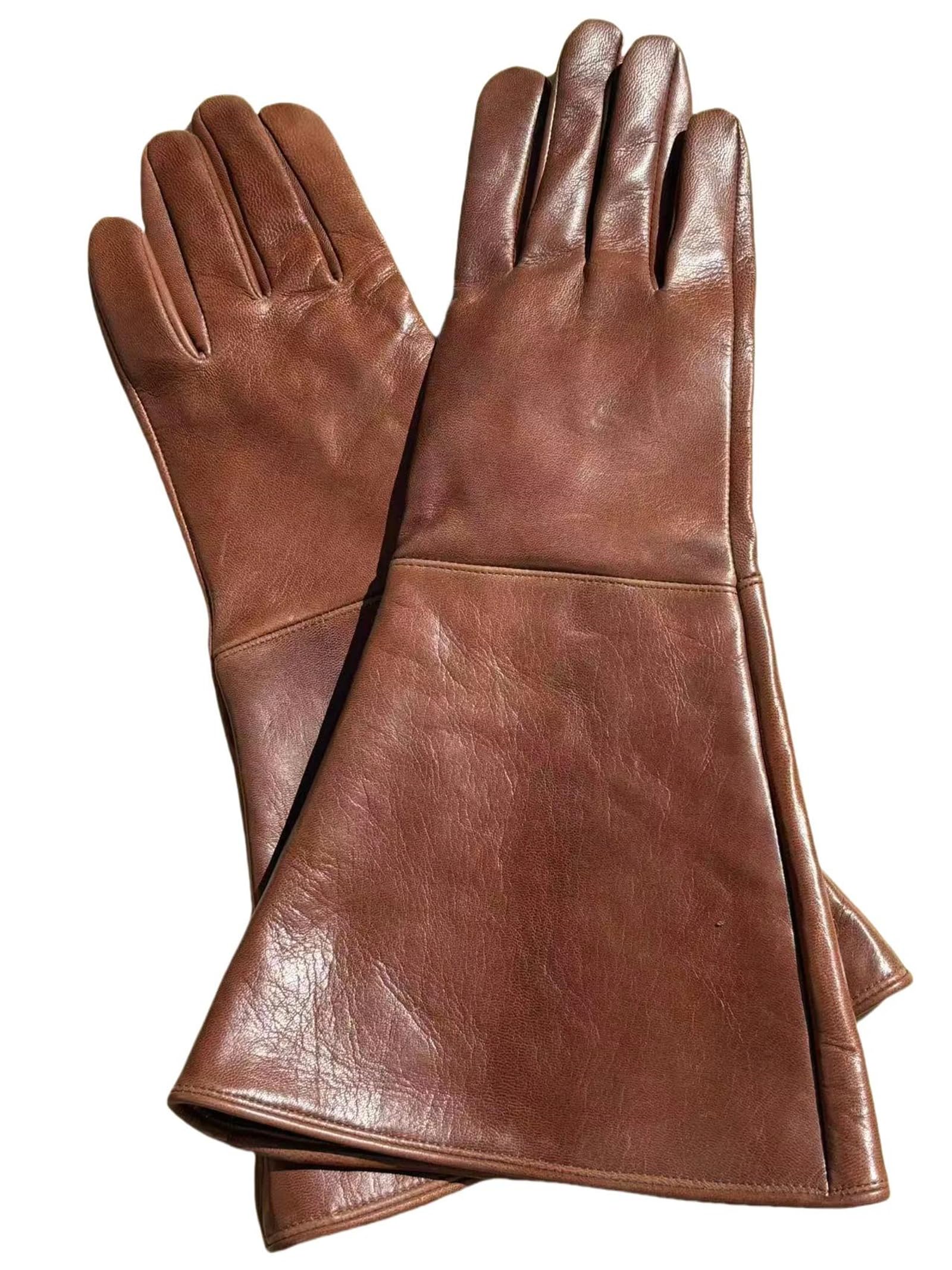 Guantes de piel de oveja auténtica para hombre, delgados, sin forro, para pantalla táctil, mensajes de texto, ciclismo, conducción, motocicleta