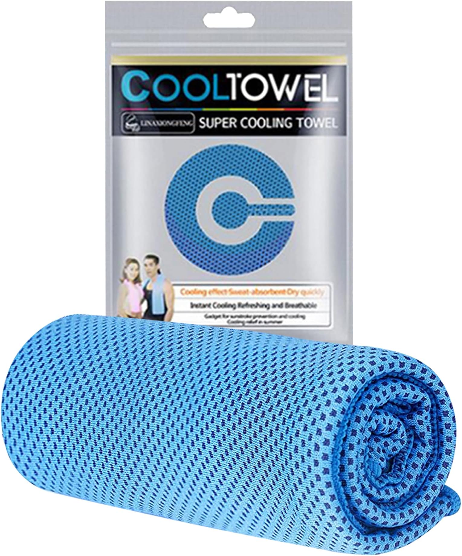 YORFULL Cooling Towels for Neck,Quick Drying Ice Towel Instant Cooling Relief,Soft Breathable Chilly Towel for Gym,Golf,Yoga,Camping,Running, Workout,and More Activities Blue