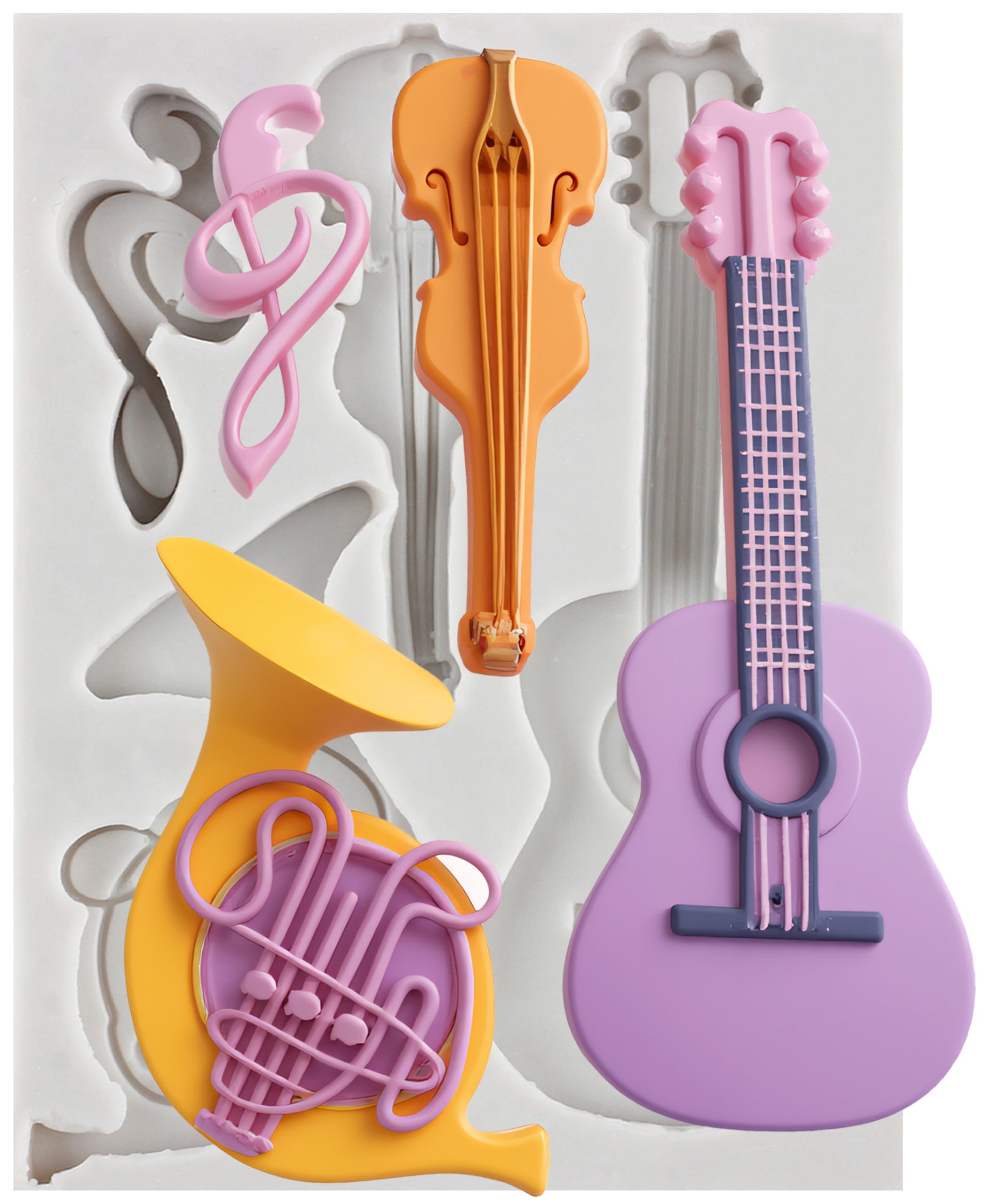 Cestony 2 Stampi In Silicone A Forma Di Nota Musicale Per Torte, Cioccolato, Fondente E Caramelle - Resistenti Al Calore E Al Freddo - 3