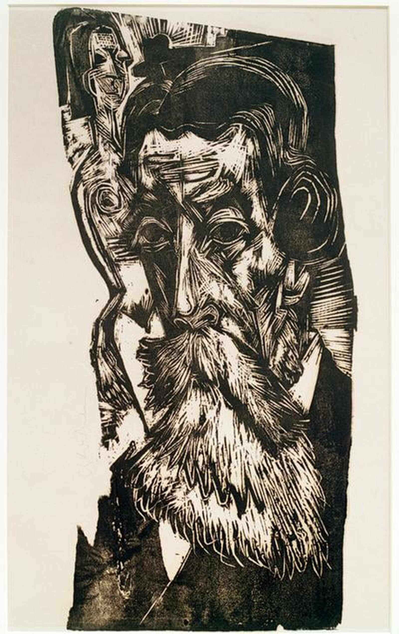 SERENDIPITP Retro Picture Poster Wall Art Pictures Painting Head ludwig schames by Ernst Ludwig Kirchner Wall Art Canvas Print for Wall Decor 60x90cm