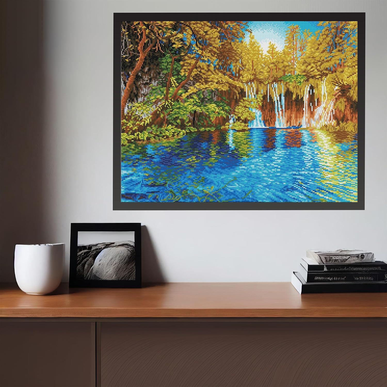 DIAMOND DOTZ Picturesque Falls Plitvice Lakes National Park Croatia Landscape Diamond Painting Kits for Adults - Diamond Art Kits a Relaxing Creative Craft Kit with Dotz Gems 19.7"x29.5"