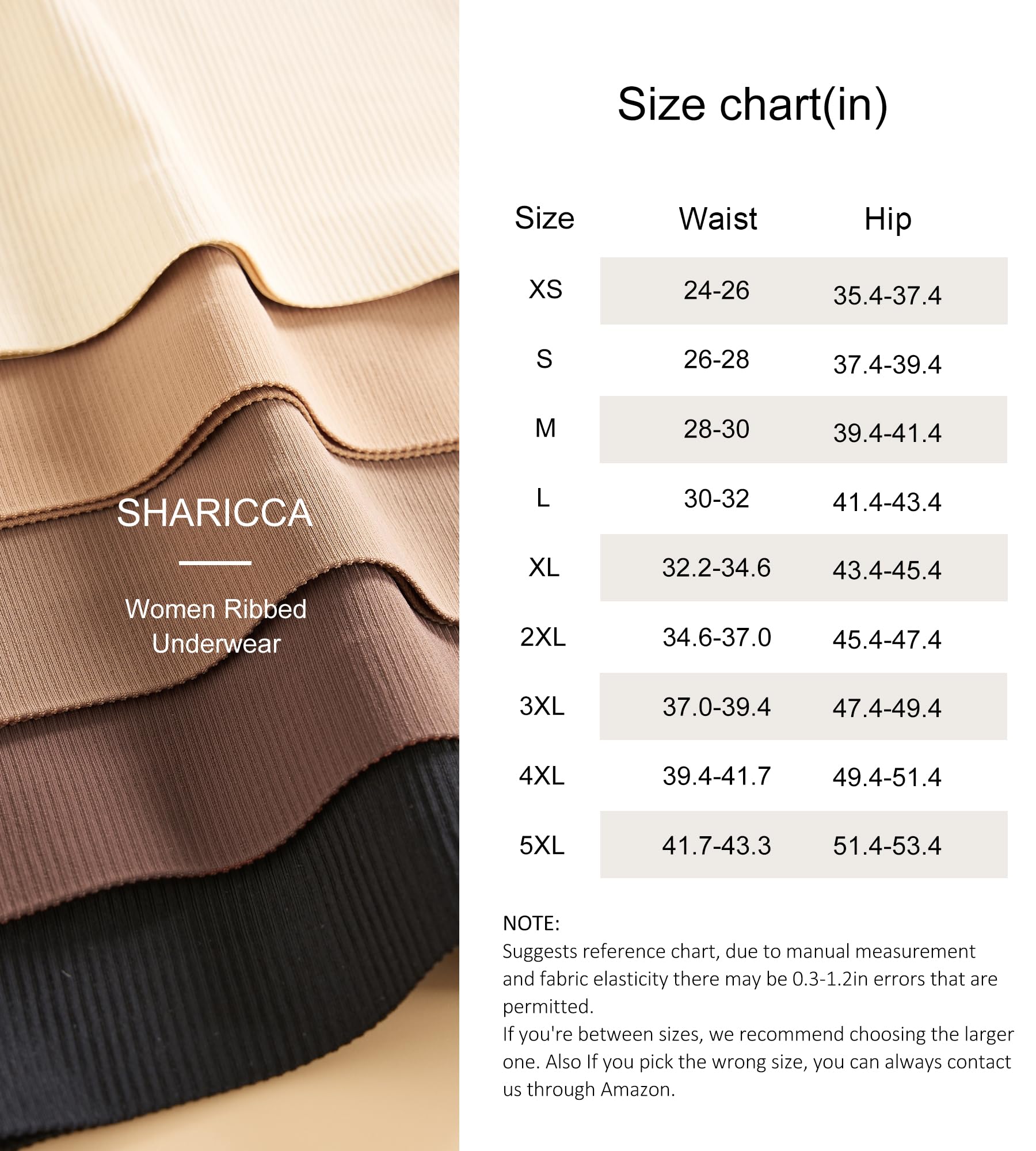 SHARICCA Bragas sin Costuras Mujer - Culotte Cintura Alta Cómodas y Suaves Braguitas Invisibles Elástico Colores Lisos XS-5XL