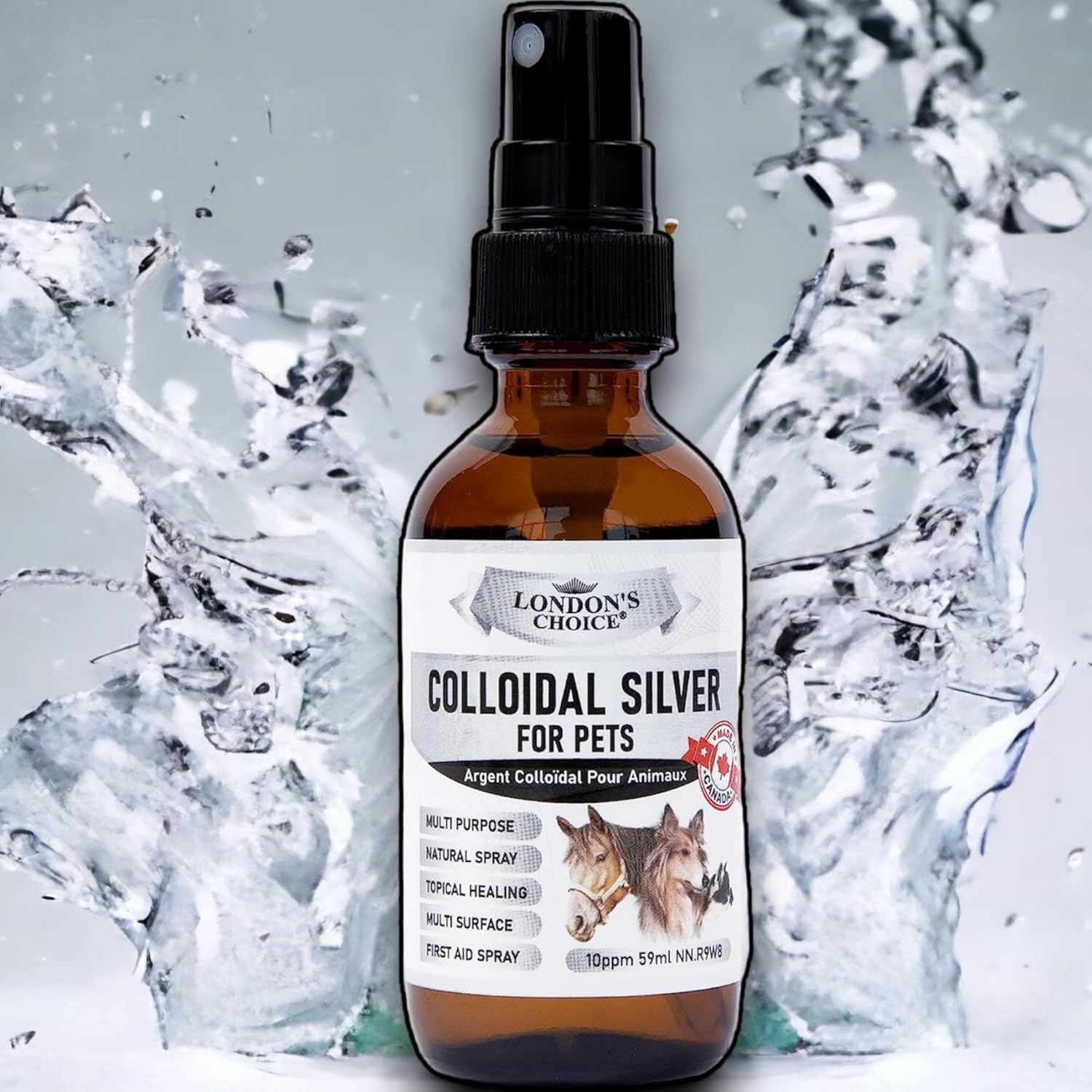 Colloidal Silver Liquid Spray for Pets Natural Healing for Pets Dog Ear Infection Treatment