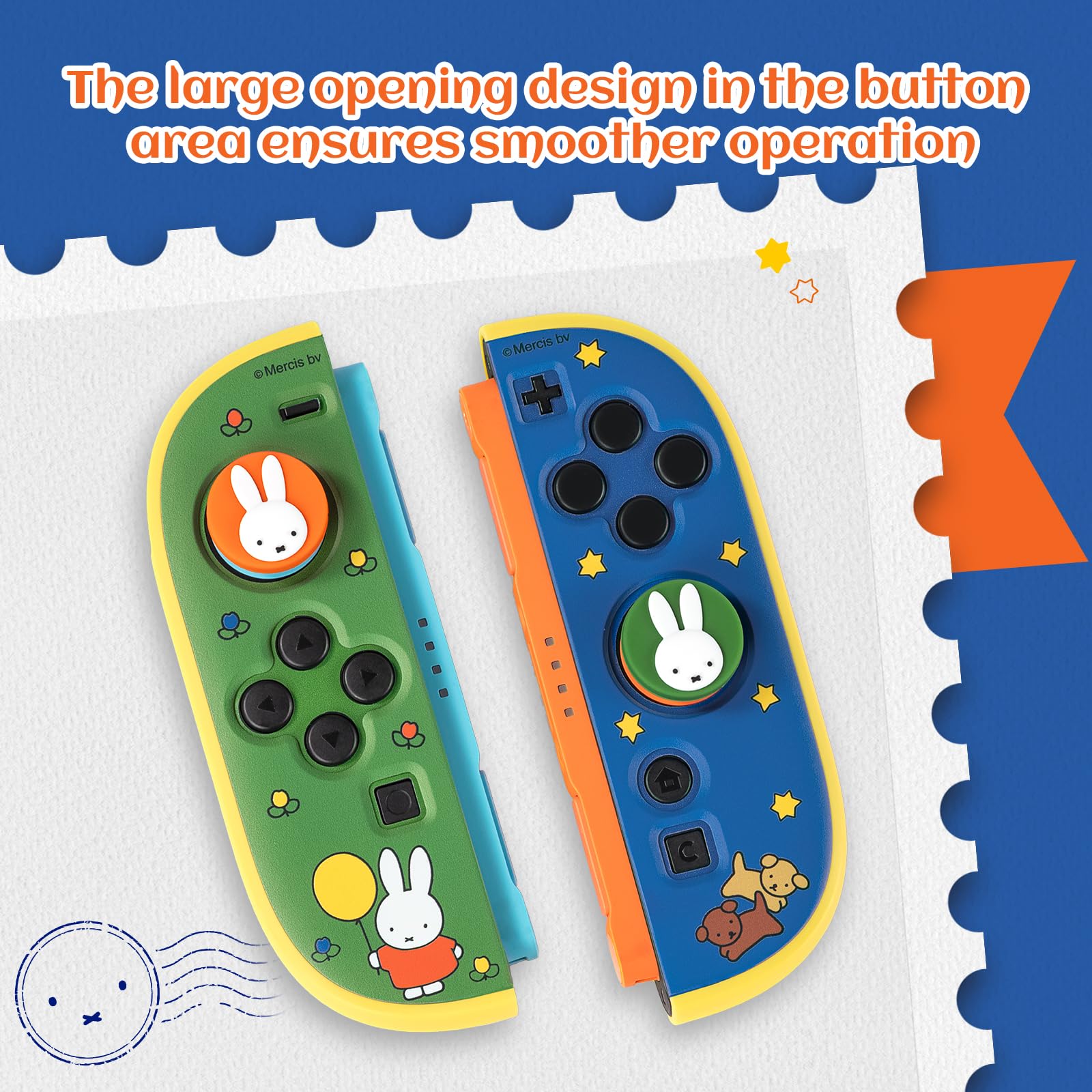 Kuitmor Protective Case Compatible with NS2, Detachable Hollow Shell Anti-Scratche and Shock-Absorption Dockable Hard Shell for Switch 2 Game Console - Vibrant Bunny - 4