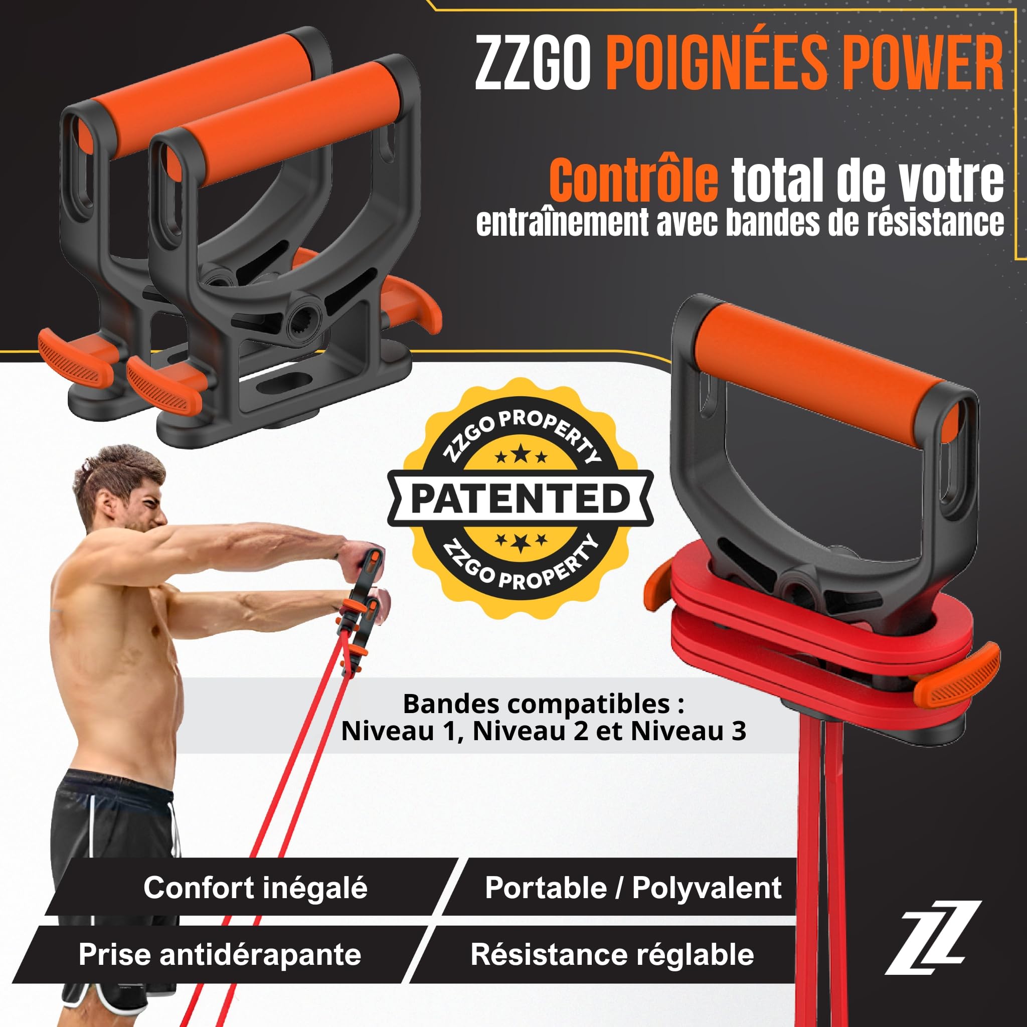 Kits d'Entraînement et Accessoires pour Bande de Musculation | Entraînement à la Maison ou en Plein Air | Extension et Force | Yoga, Pilates, Crossfit, Musculation, Callisthénie