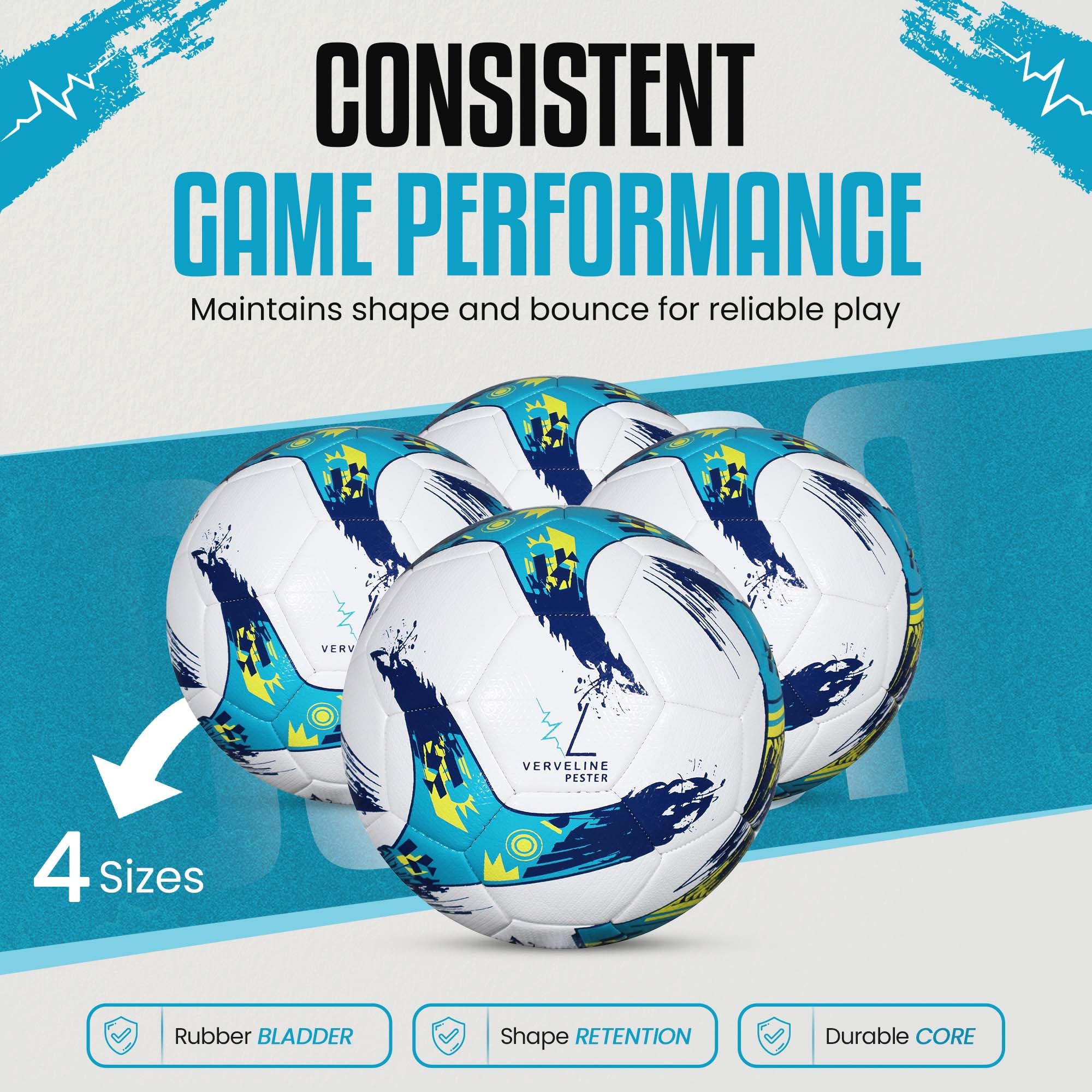 Futsal-Ball Größe 4 - Professioneller Indoor-Fußball mit geringer Sprungkraft für Training und Matchspiel - Indoor-Training und Turnier, Hybrid-32-Panel-Pester-Futsal-Ball von