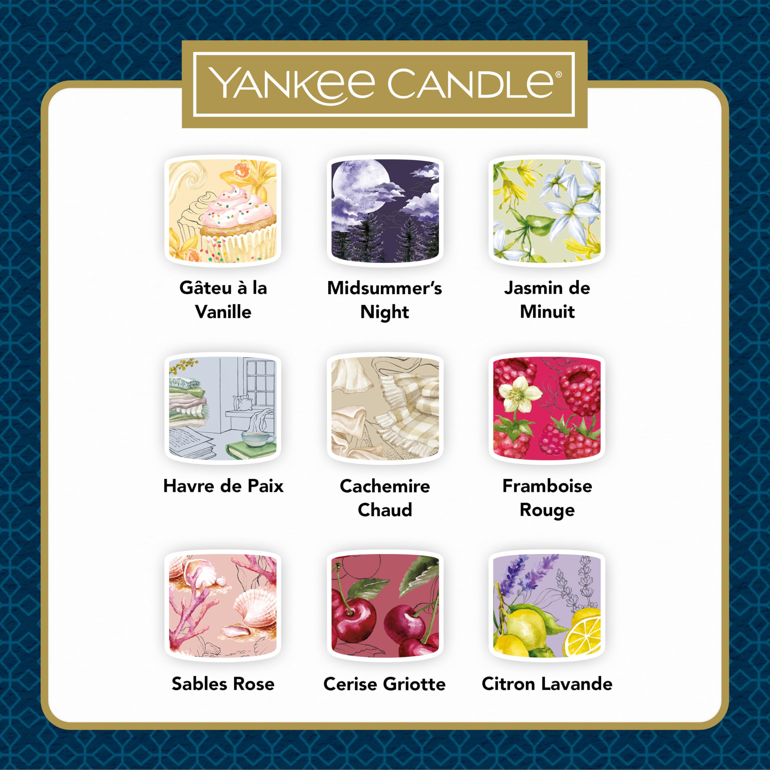 Yankee Candle Coffret cadeau de bougies parfumées | Bougies votives en verre | Mélange de cires de soja | 9 unités | Cadeaux pour femmes
