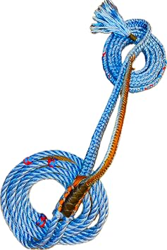 Bull Rope Blue Poly Pro 9x7 Left & Right Hand 7/8" x 1" Soft - American Style EPT Bull Riding Rope 16ft
