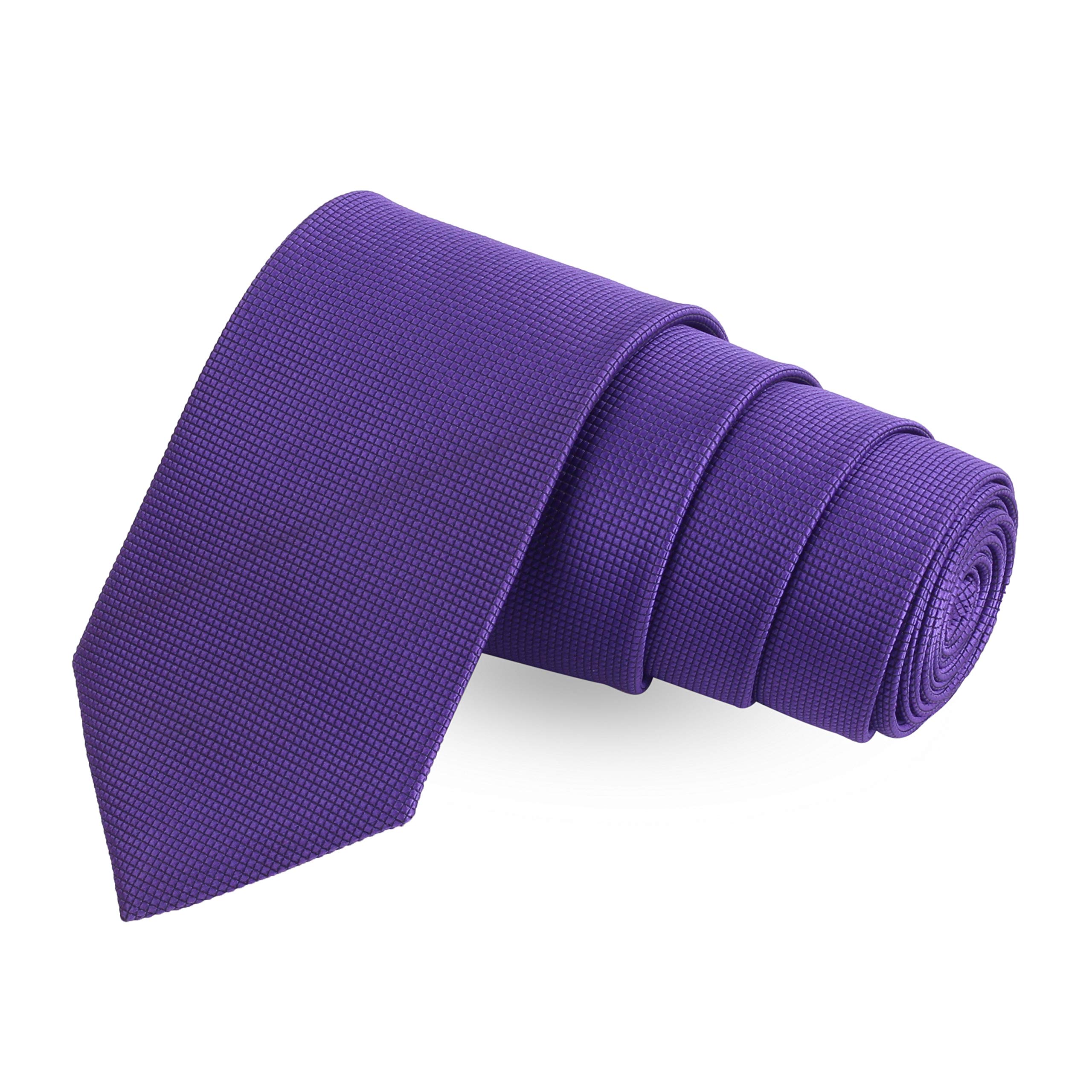 Classic Checkered Blue Colored Microfiber Necktie For Men-image-33