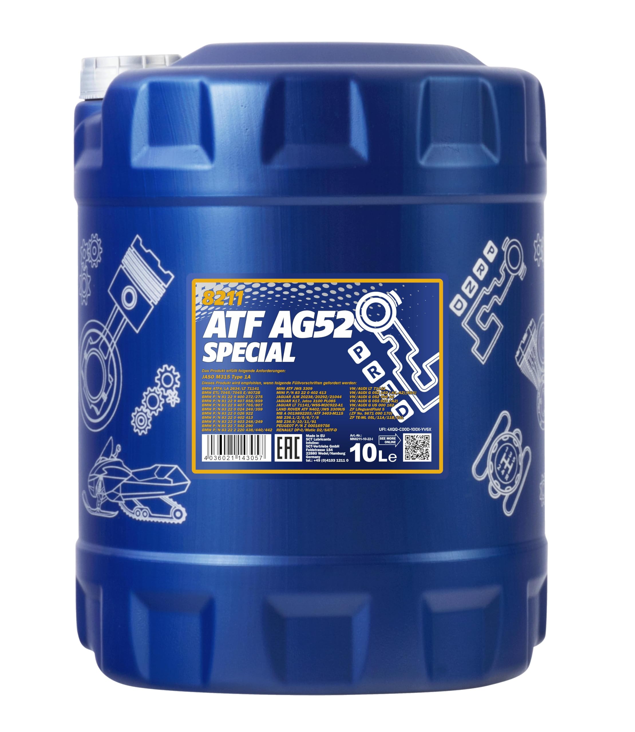 MANNOL MN8211-10 Aceite para transmisión automática 10L amarillo