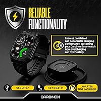 Vista 3 de Carbinox USB Charger Compatible for Carbinox Smartwatch - Fast Charging Speed, Sleek Design, Reliable Functionality (Carbinox Blaze S)