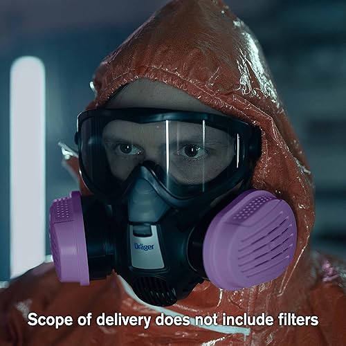 Miniatura 5 de Dräger X-plore 3300 Máscara respiradora de media cara, tamaño L, aprobada por NIOSH
