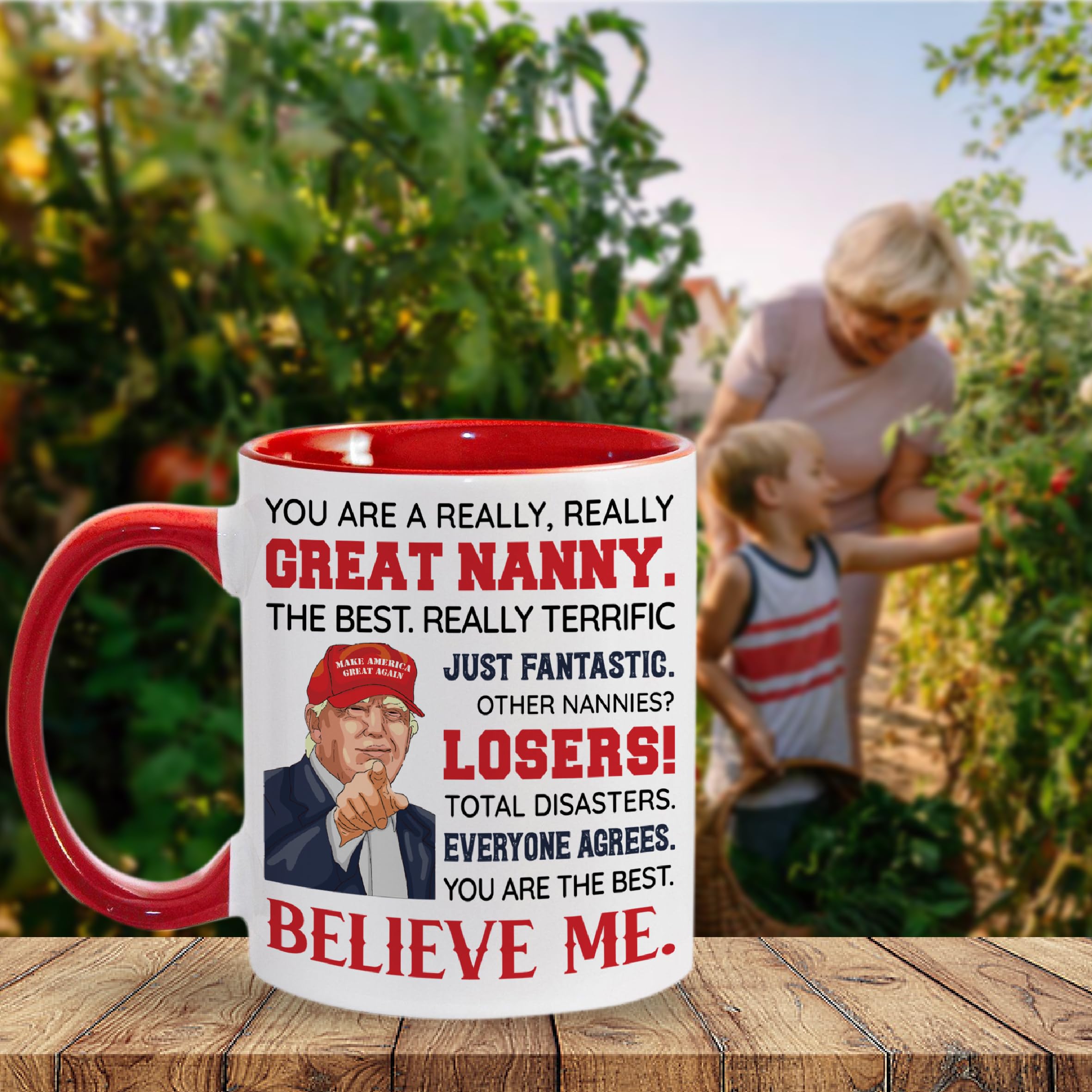Mothers Day Gift for Nanny, Nanny Gifts for Grandma, Best Nanny Present From Granddaughter, Grandson for Christmas, Birthday, Funny Nanny Gifts Idea, Nanny Ceramic Mug 11Oz