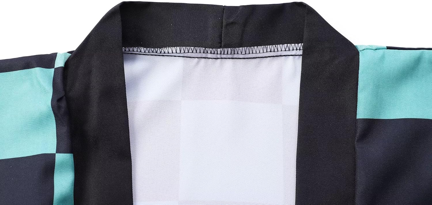 Tanjirou Zenitsu Giyuu Cosplay Costume Anime Robe Color Block Uniform Cardigan Top Jacket - Image 4