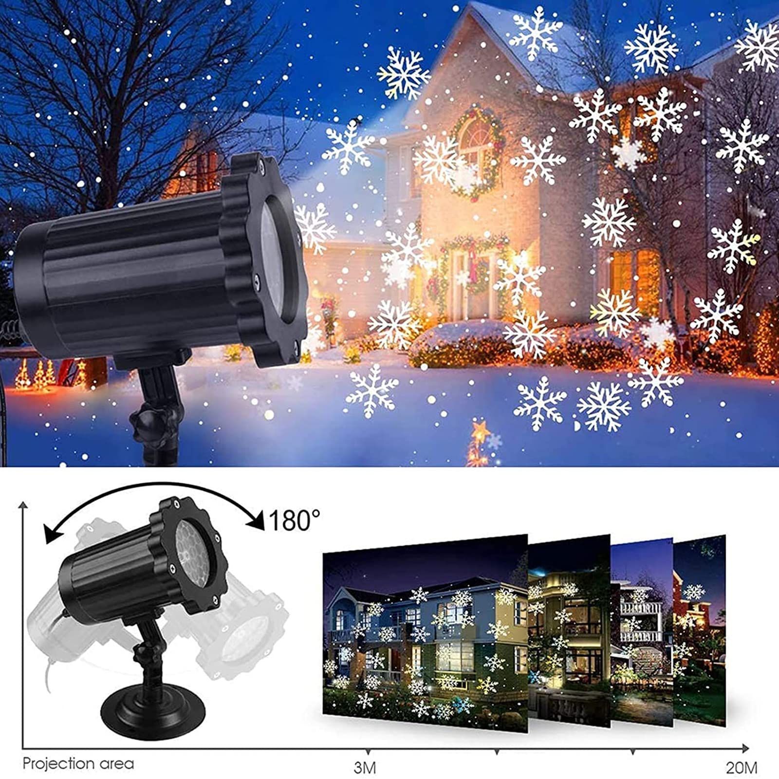 Kerst Projector Lichten Sneeuwvlok Projector Decoraties