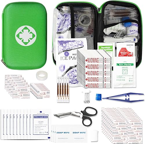 275 kits de primeros auxilios de viaje para artículos de preparación para emergencias de automóvil, kit esencial para accidentes urgentes, equipo de