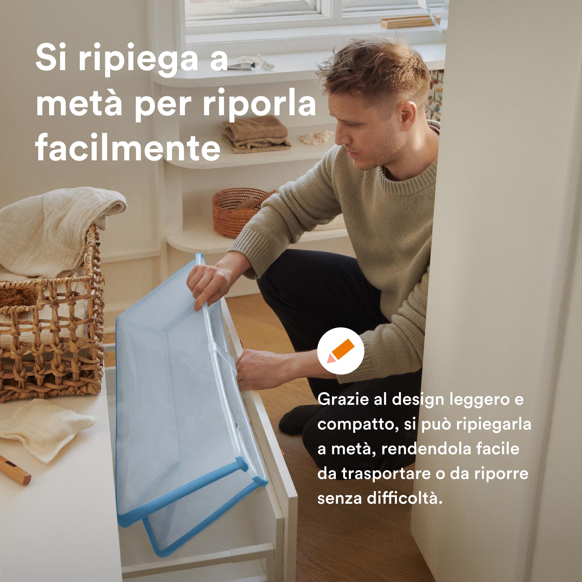 Stokke Flexi Bath XL (Ocean Blue) con Supporto per neonati - Durevole e Facile da conservare - Ideale per neonati fino ai 48 mesi