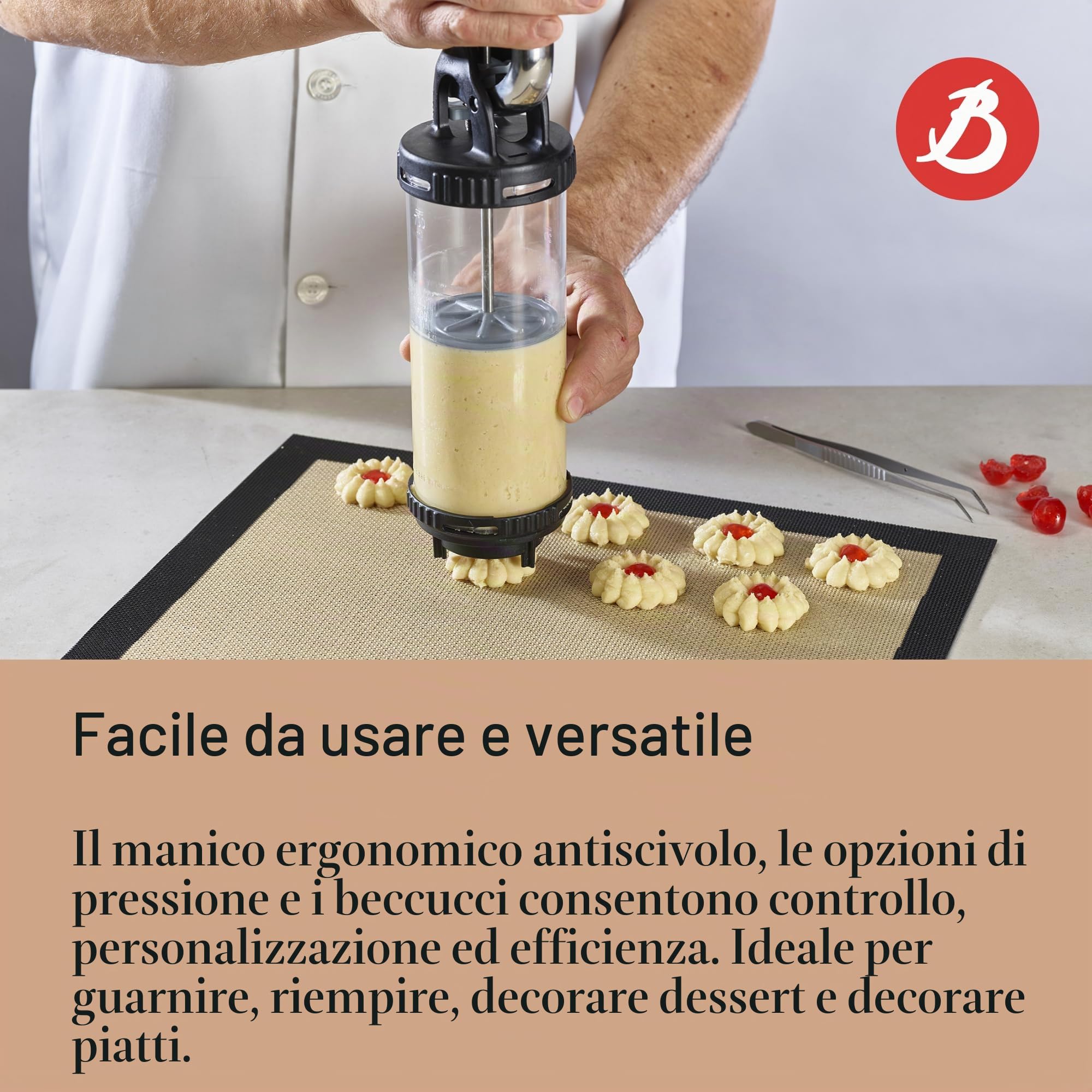 DE BUYER LE TUBE Siringa da pasticcere per dosare gli impasti