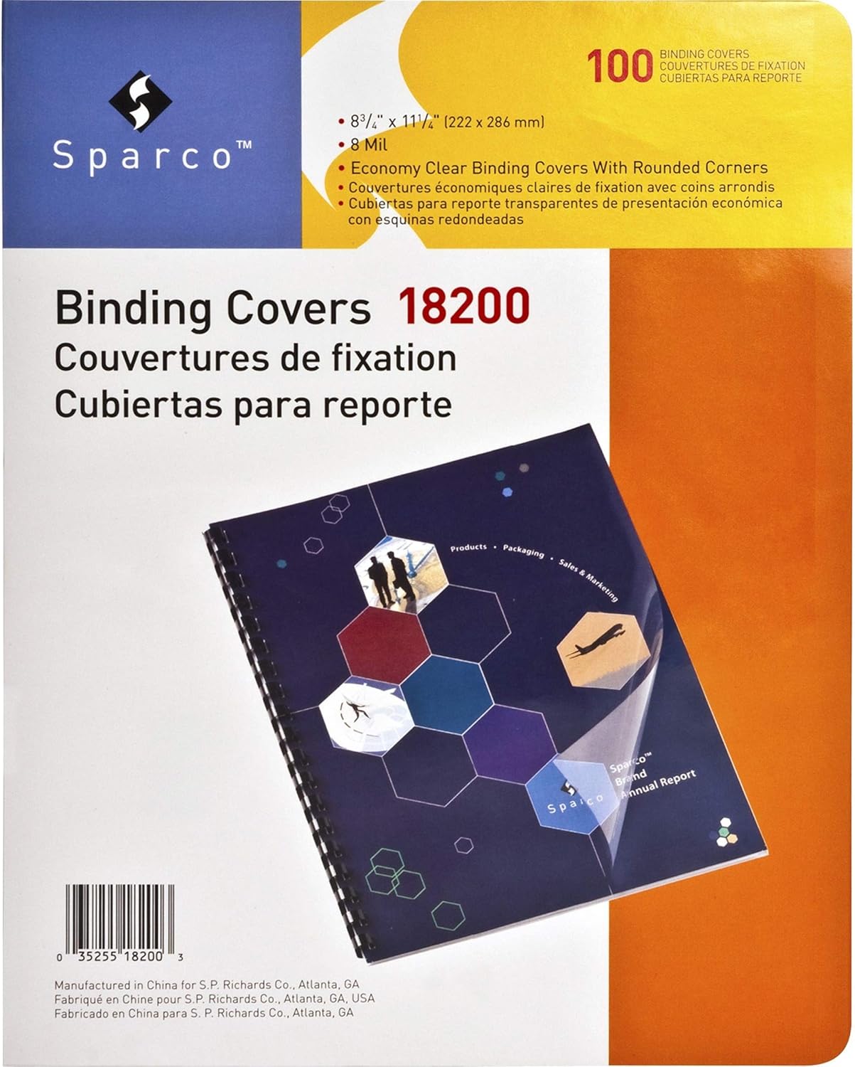 S.P. Richards Company Presentation Cover, Round, Plain, .03Mil, 11.25 x