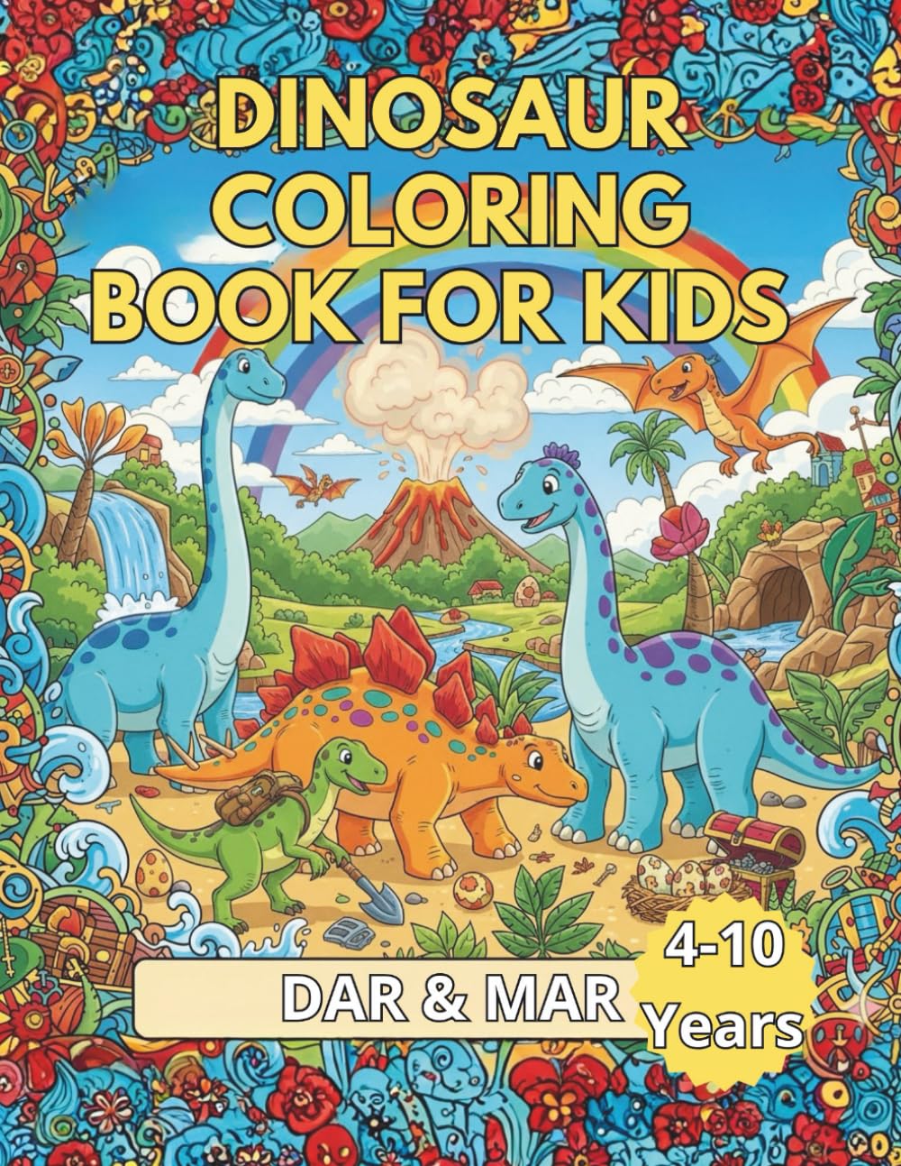 Dinosaur coloring book for kids (Libro da colorare e attività per bambini)
