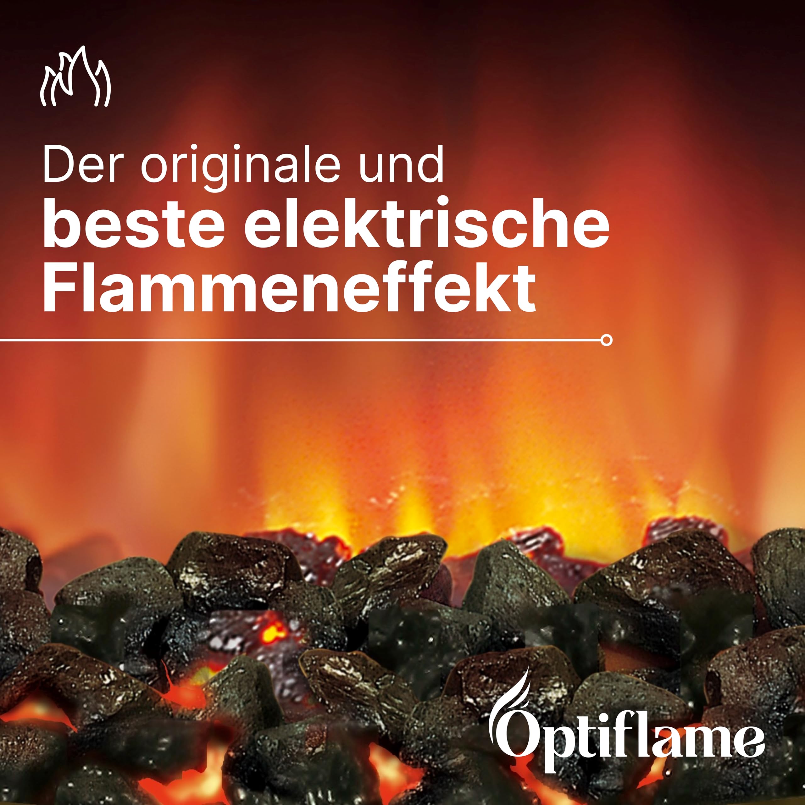 Dimplex Elektrokamin Optiflame Tango - Freistehender Elektrischer Kamin mit Kohlebett - LED-Flammeneffekt - Einstellbarer Heizung - Thermostat und Fernbedienung