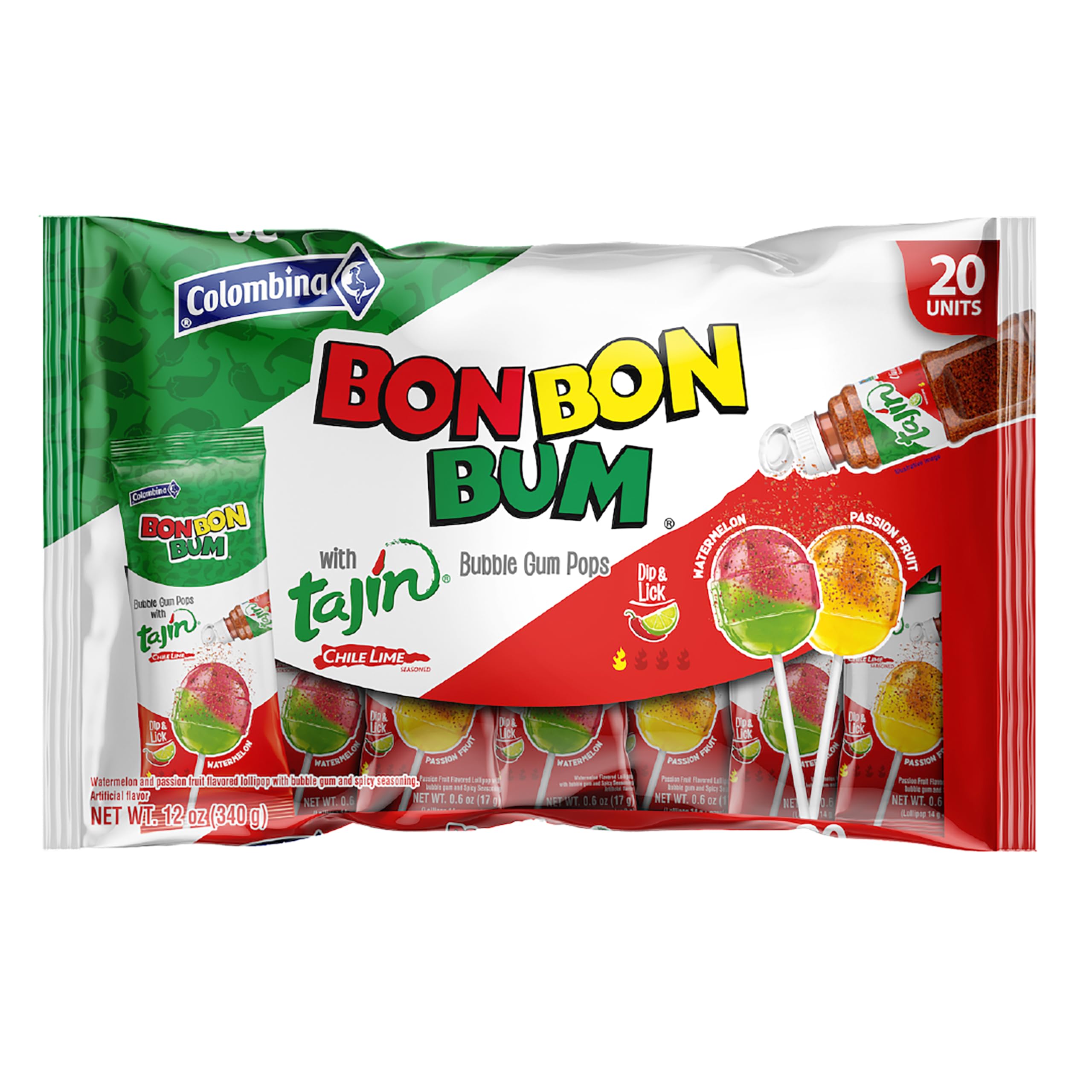bon Amazon.com : Bon Bon Bum Assorted Flavors Candy Lollipops, 1 Pound