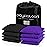 Play Platoon Weather Resistant Cornhole Bags - Set of 8 Regulation Corn Hole - Purple & Black - Durable Duck Cloth Corn Hole for Tossing Game, Includes Tote Bag