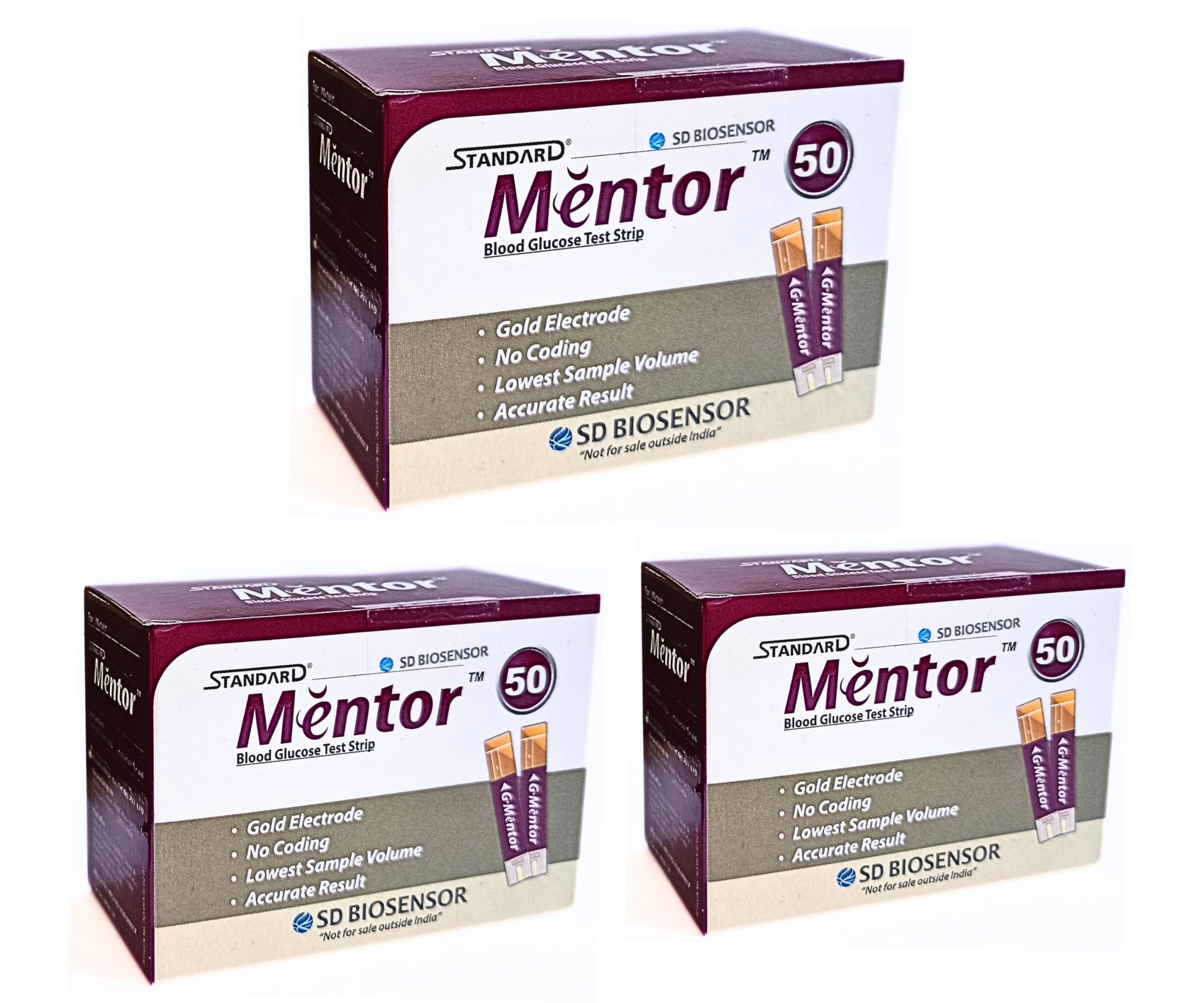 STANDARD Mentor Blood Glucose Test Strips 150